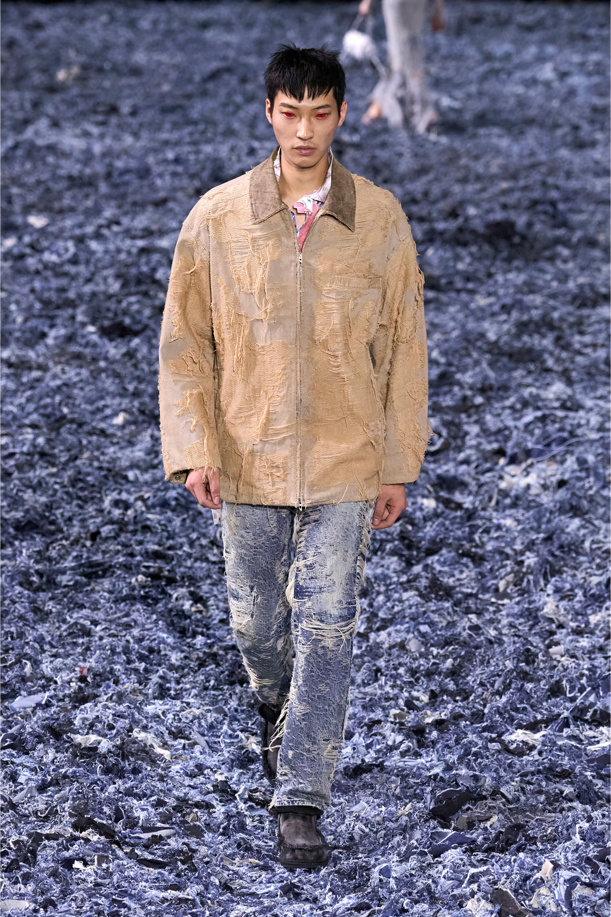 Diesel - D-IVAR-FSG, Male's Jacket in overdyed floating-thread denim in Light Brown - 6