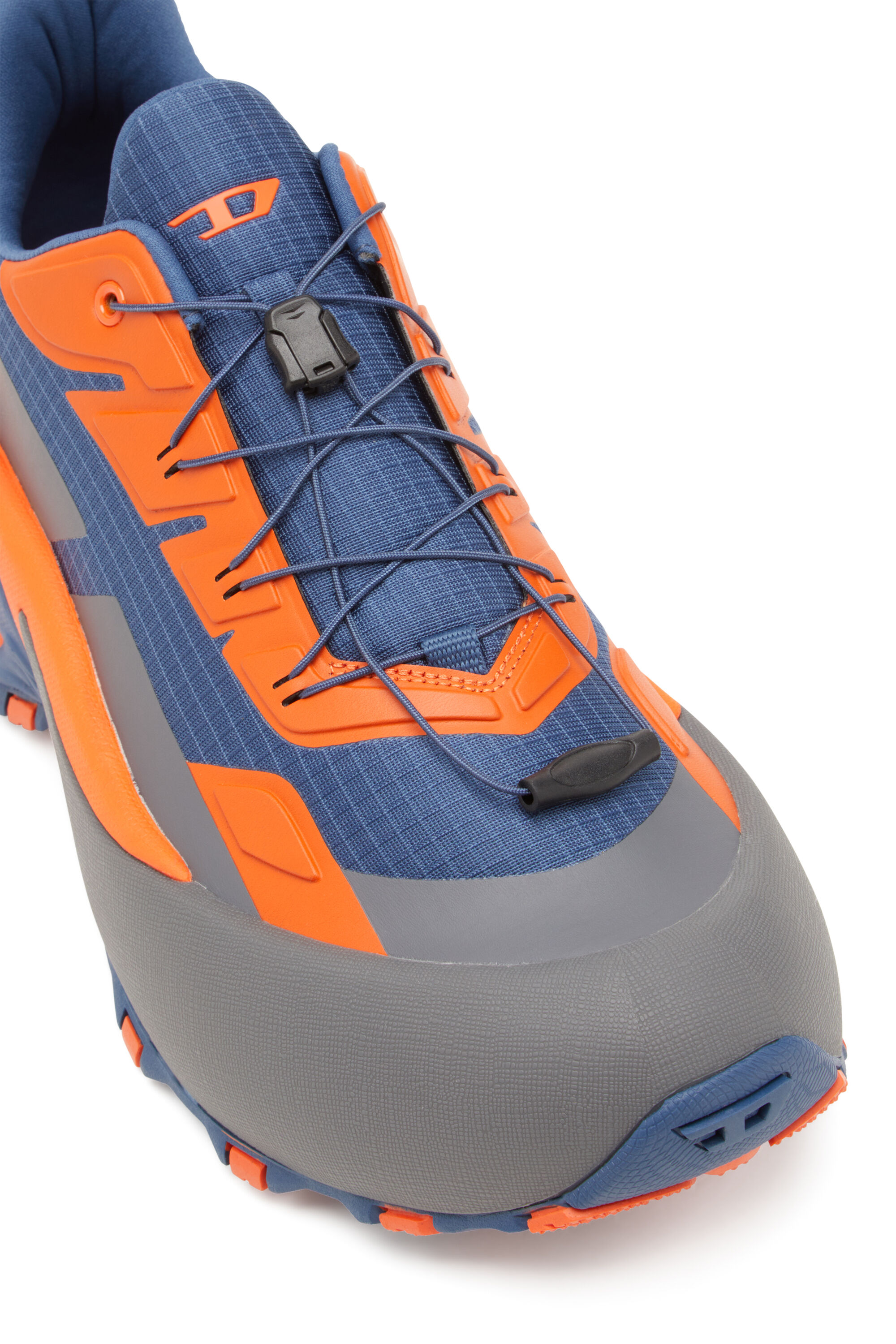 Diesel - D-CAGE RUNNER, Male's D-Cage Runner-Sneakers in TPU-trimmed ripstop in Blue/Orange - 6