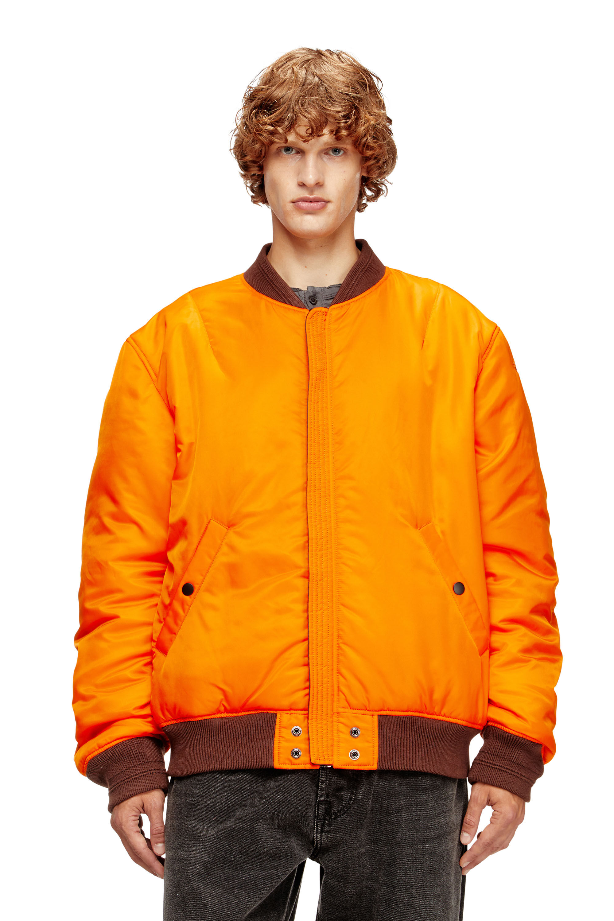 Diesel - J-HELD, Veste bomber en nylon rembourré avec Oval D Homme in ToBeDefined - 6