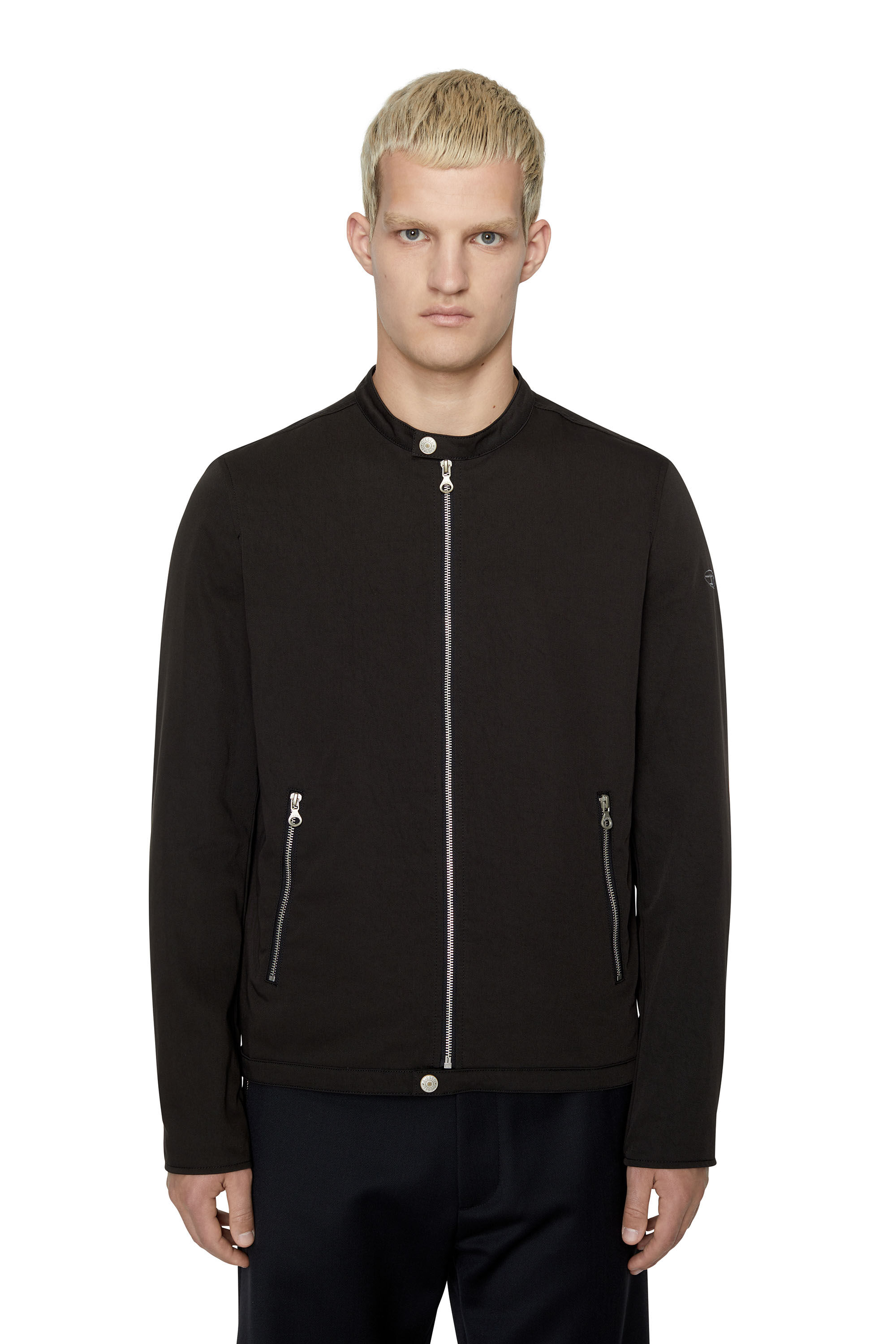 J GLORY NW Man Biker jacket in cotton touch nylon Diesel