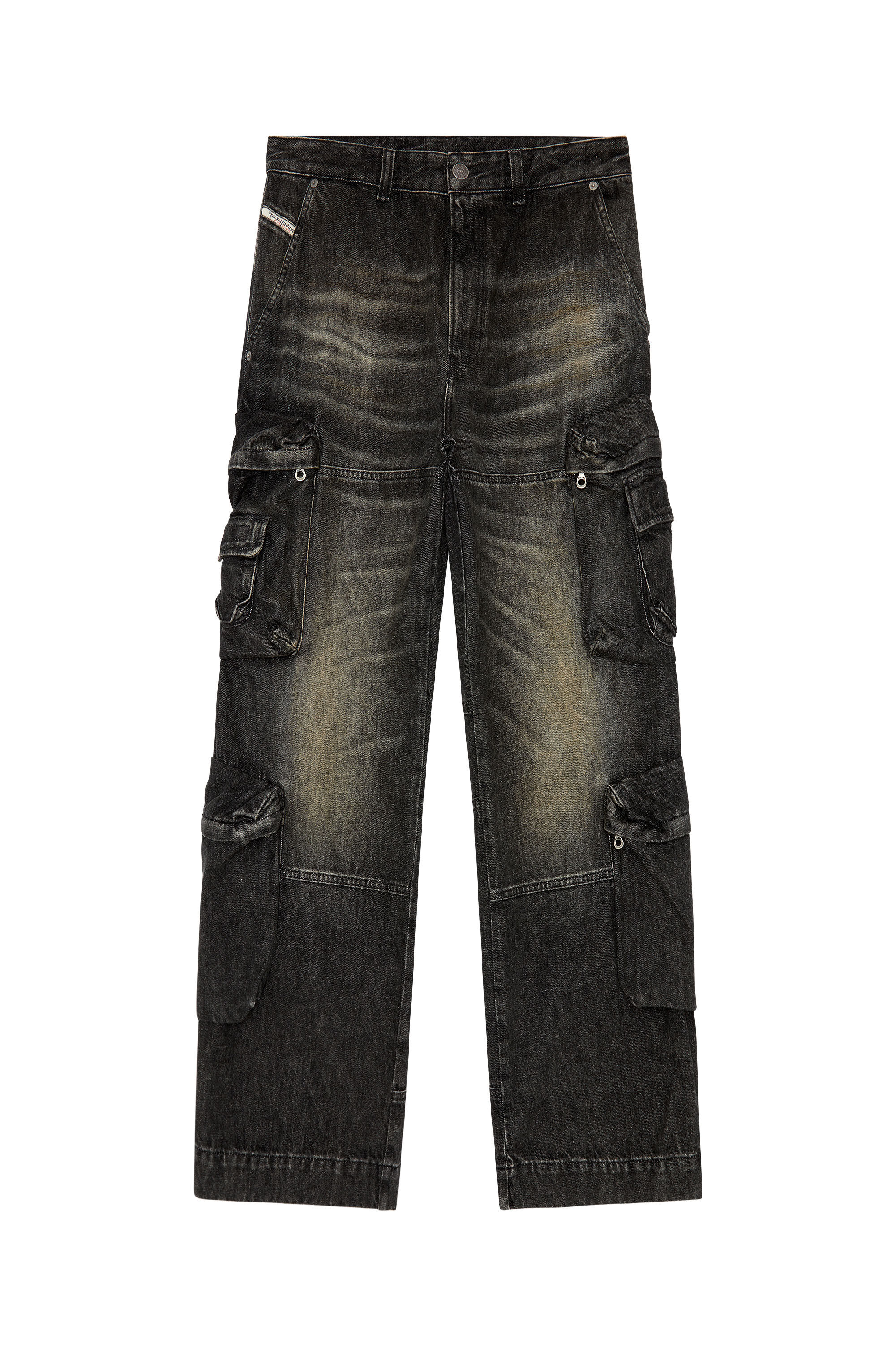 Men's Cargo Regular Jeans | Black/Dark grey | Diesel D-Fish Men's Cargo Regular Jeans | Black/Dark grey | Diesel D-Fish