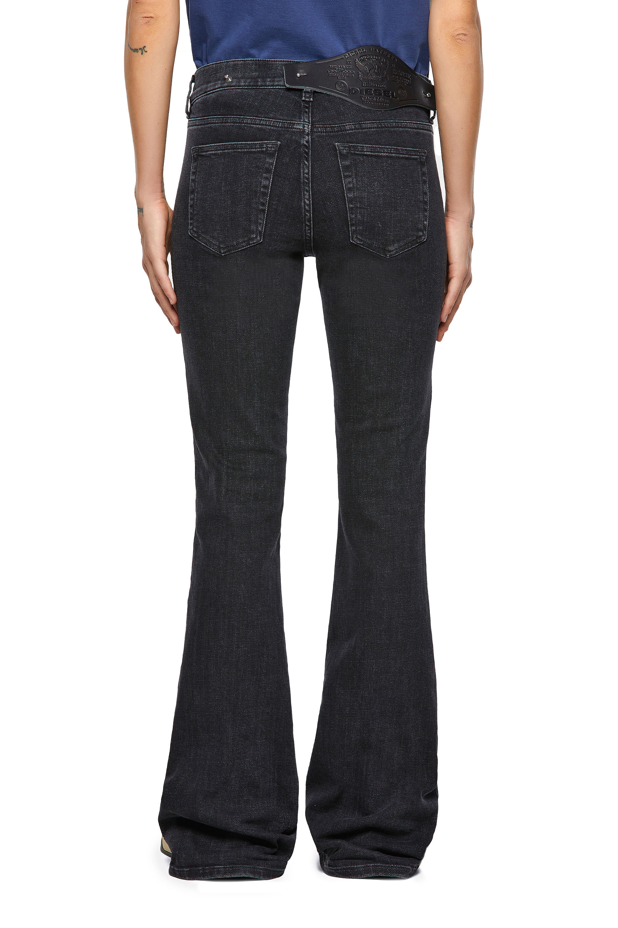 Diesel - 1969 D-EBBEY 09A66 Bootcut and Flare Jeans, Black/Dark Grey - Image 5