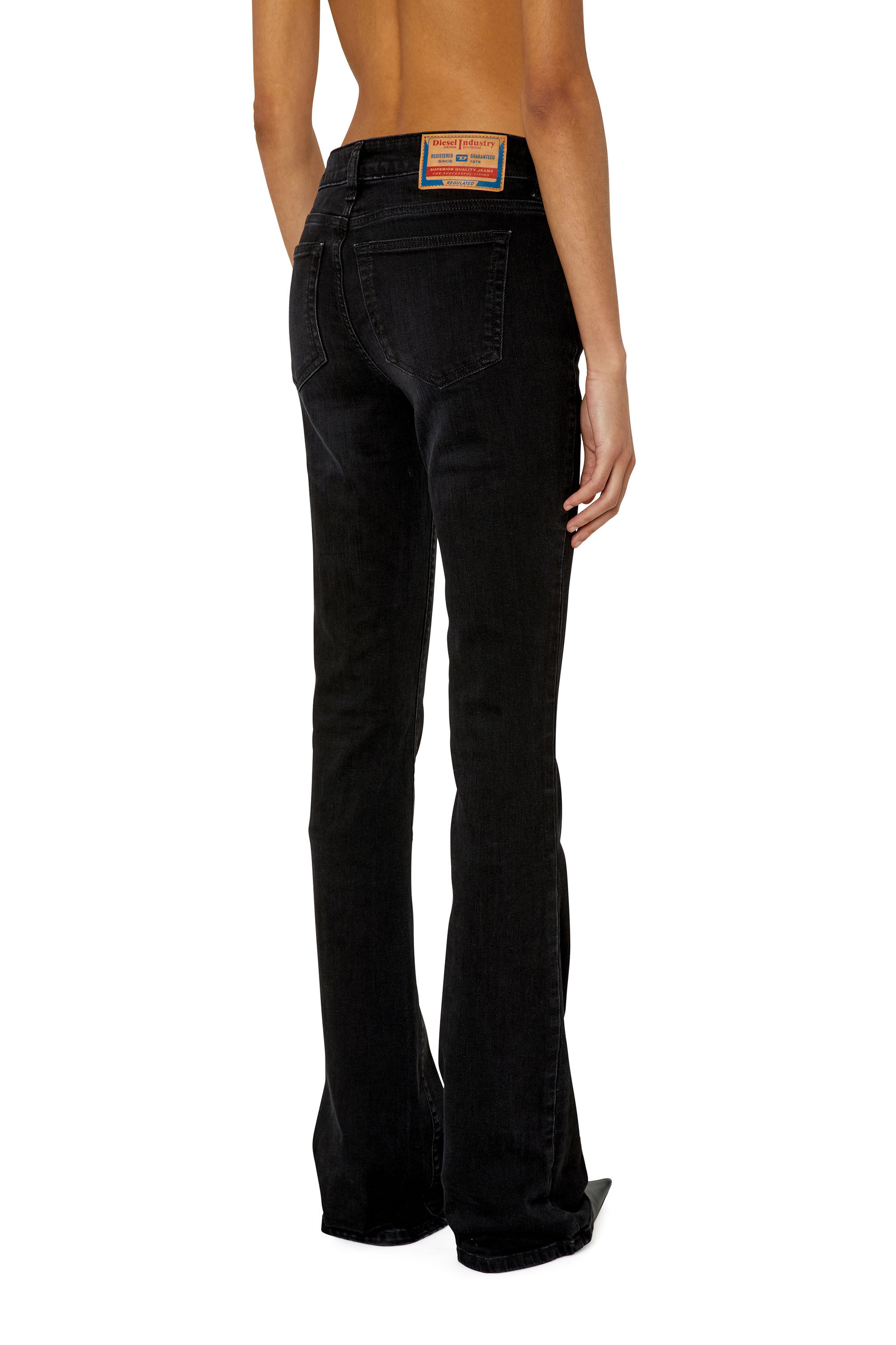 Diesel - 1969 D-Ebbey 0TFAS Bootcut and Flare Jeans, Black/Dark Grey - Image 5