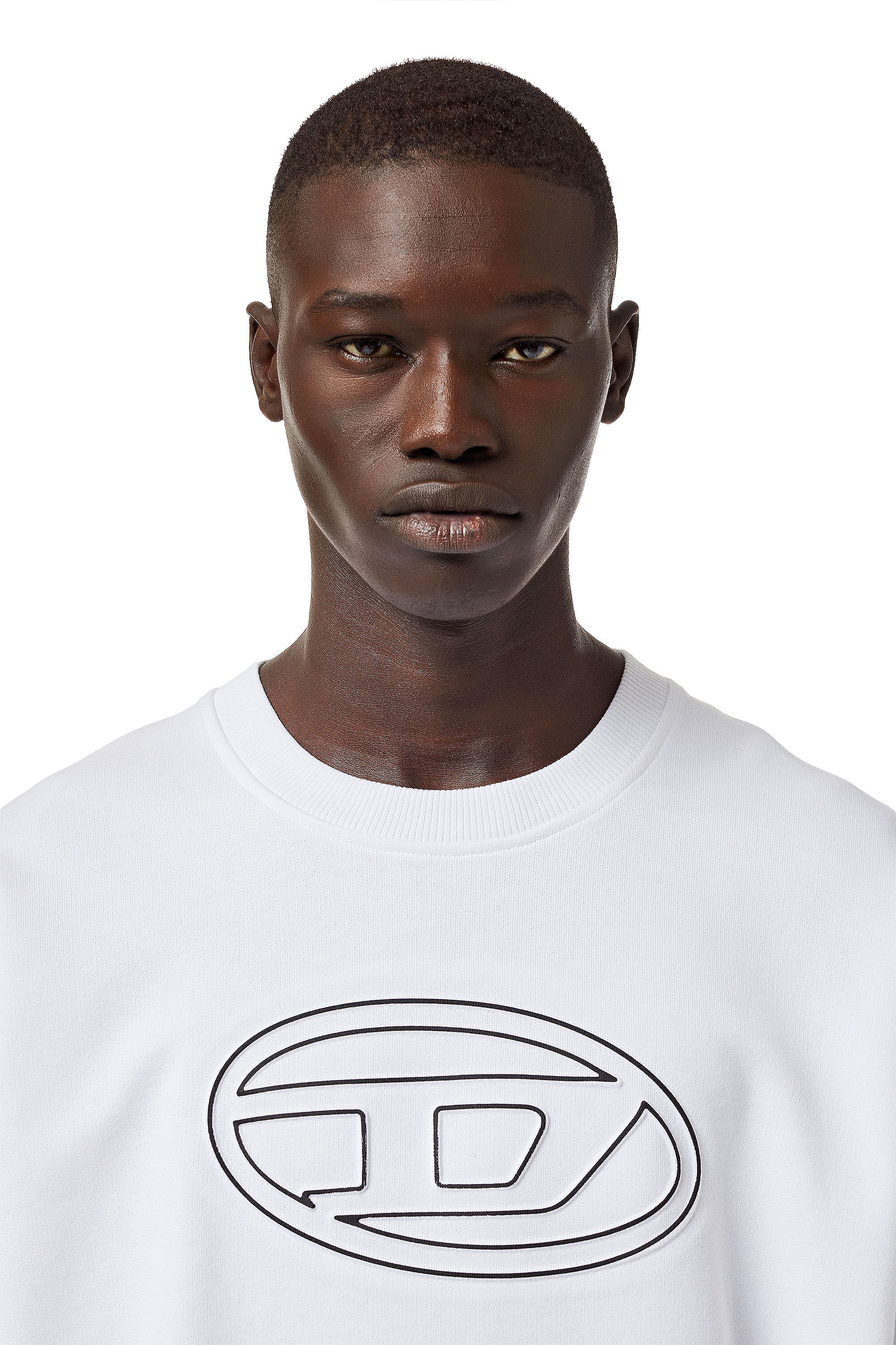 Diesel - S-MART-BIGOVAL, Male's Sweatshirt with embossed logo in White - 4