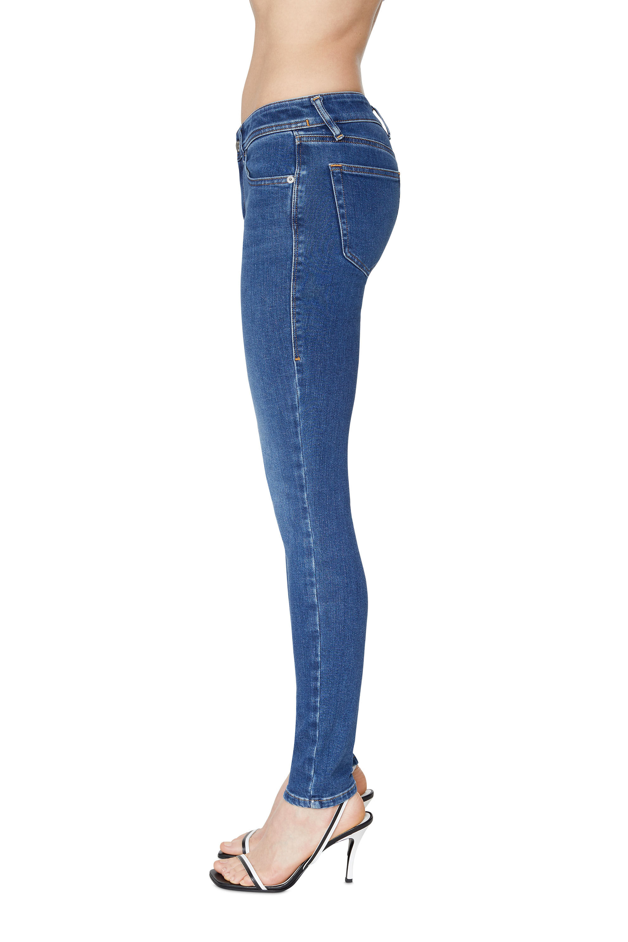 Diesel - Super skinny Jeans 2018 Slandy-Low 09C21, Medium Blue - Image 6