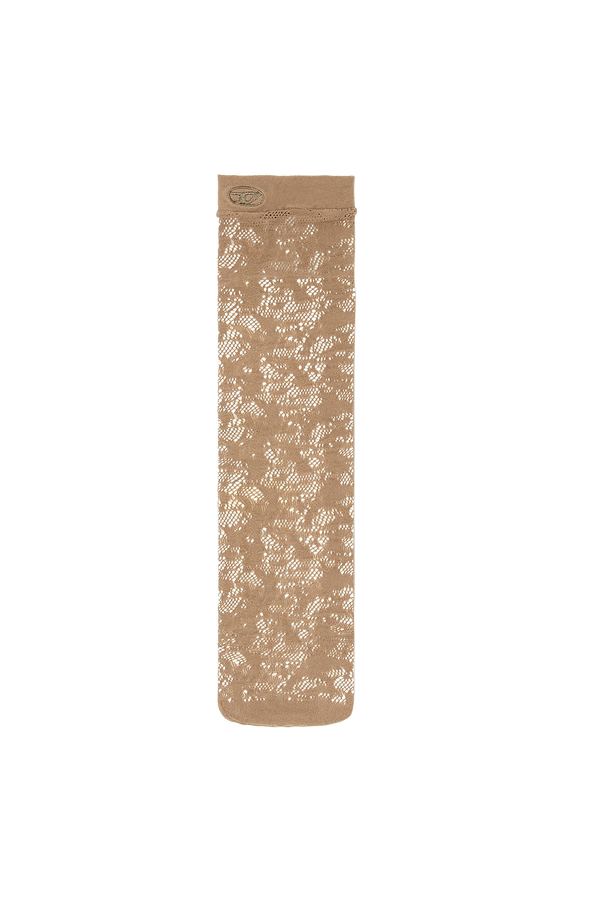 Diesel - SKW-MANTRA, Female's Long socks in camo lace in Light Brown - 1