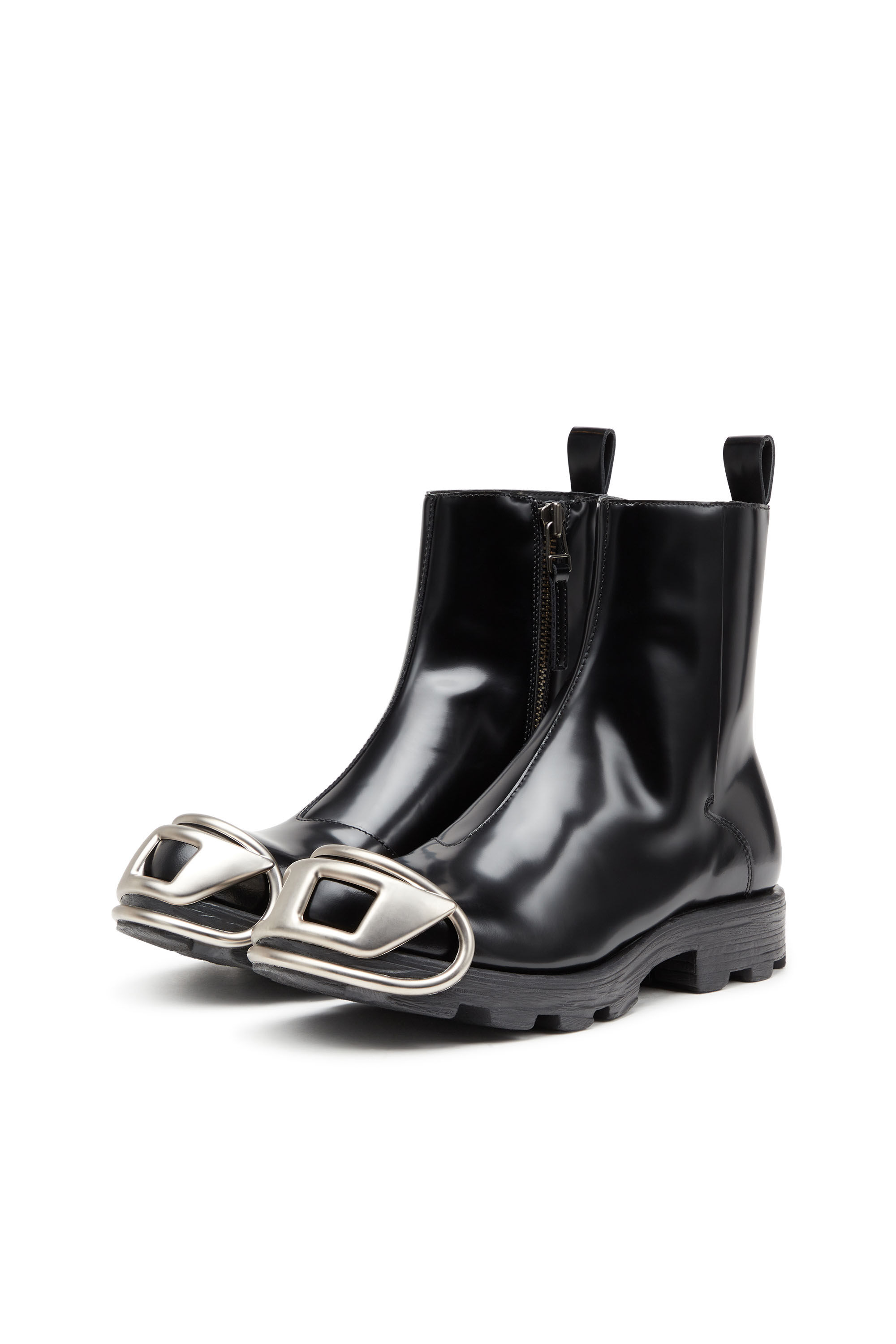 Men s D Hammer Bt Zip D Leather Chelsea boots with Oval D toe