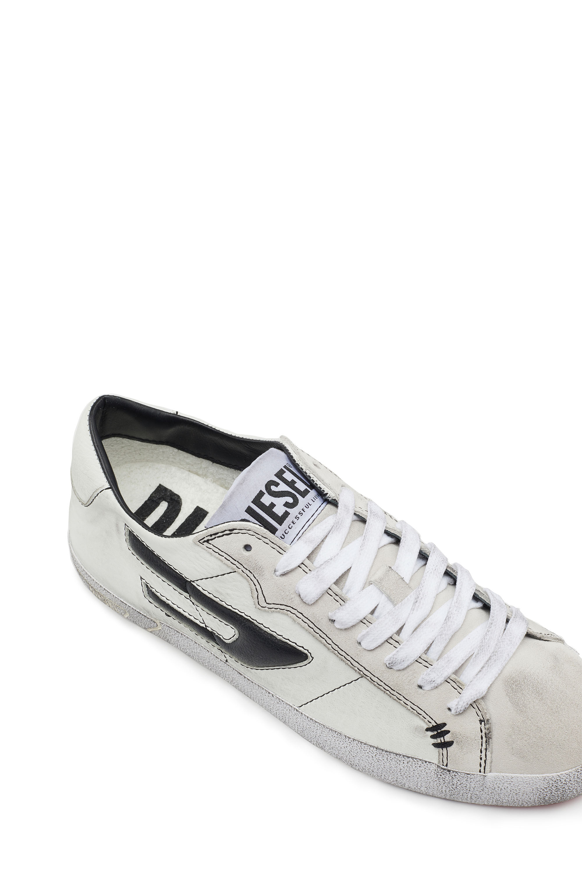 Women s Low top leather sneakers with D logo Diesel S LEROJI