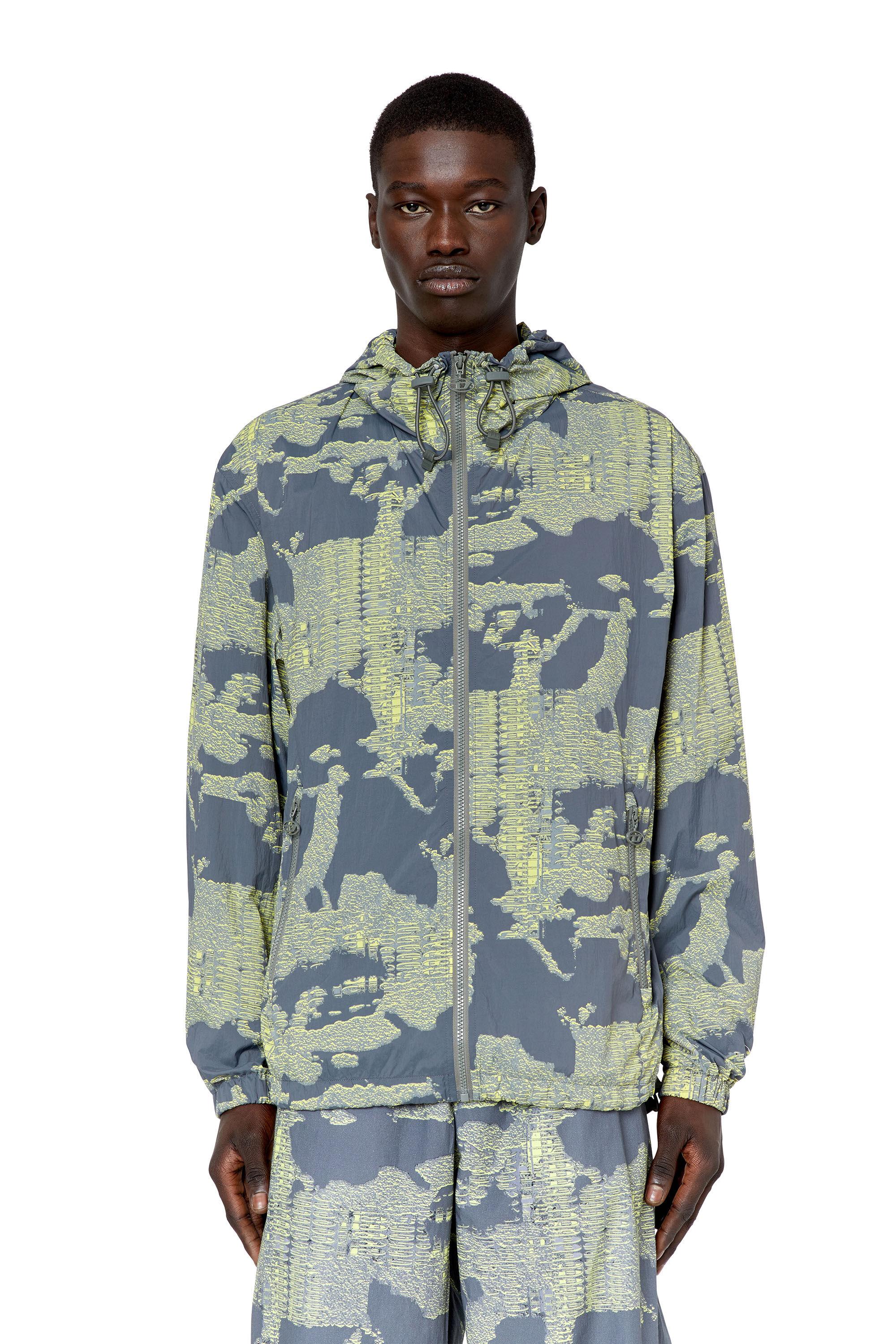 Camo print windbreaker on sale