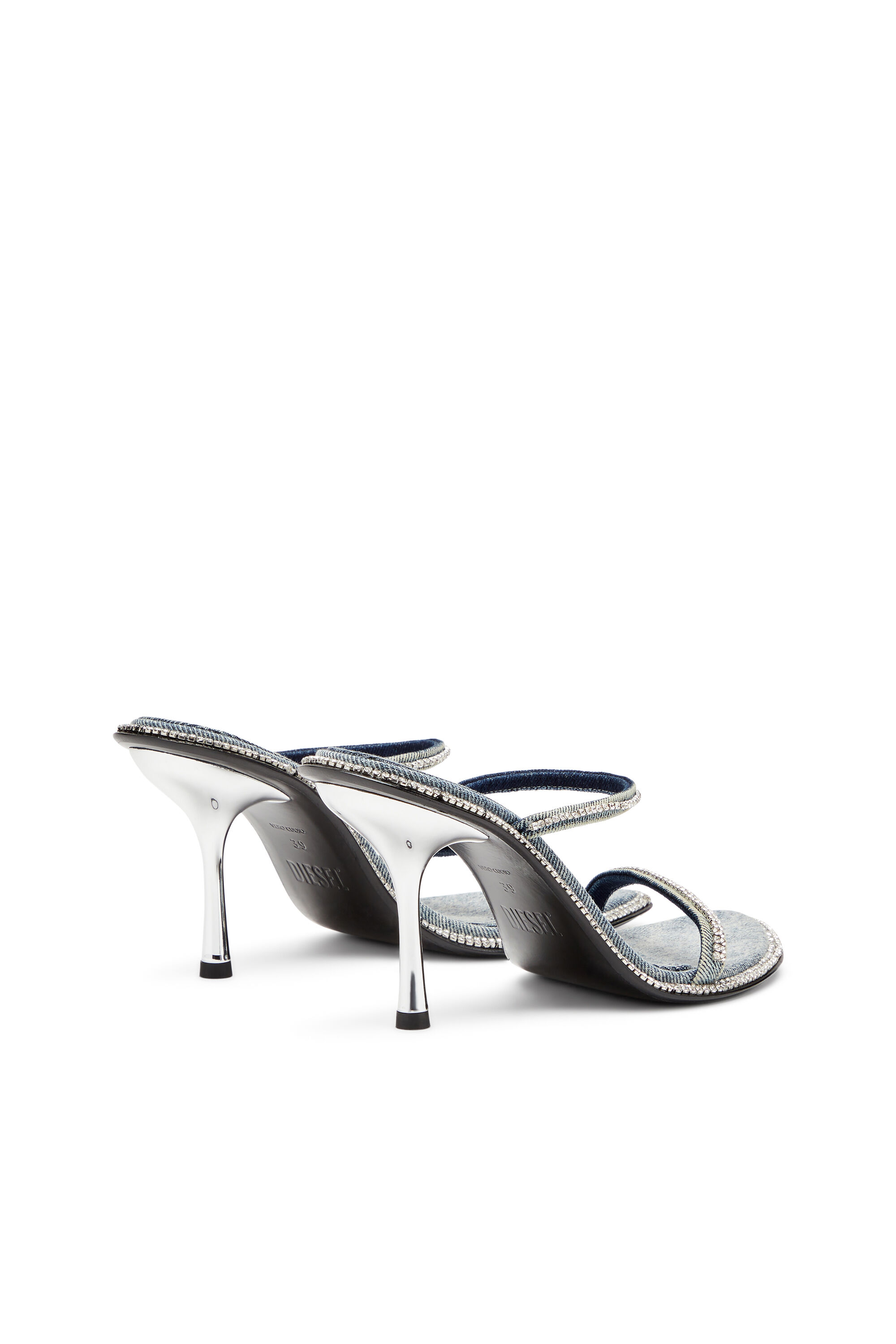 Diesel - D-HAVANNA SDL, Female's D-Havanna-Heeled mules in crystal denim in Light Blue - 3