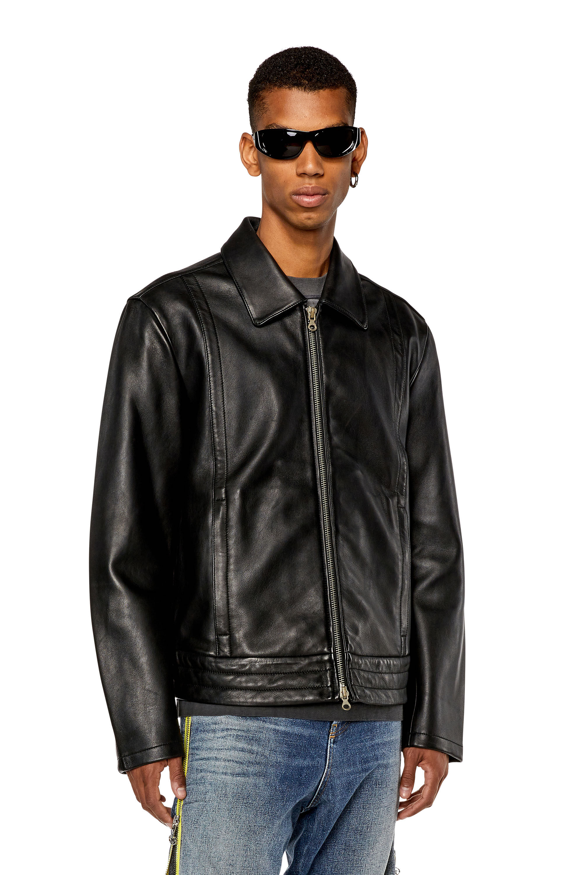 Black shirt and jacket online