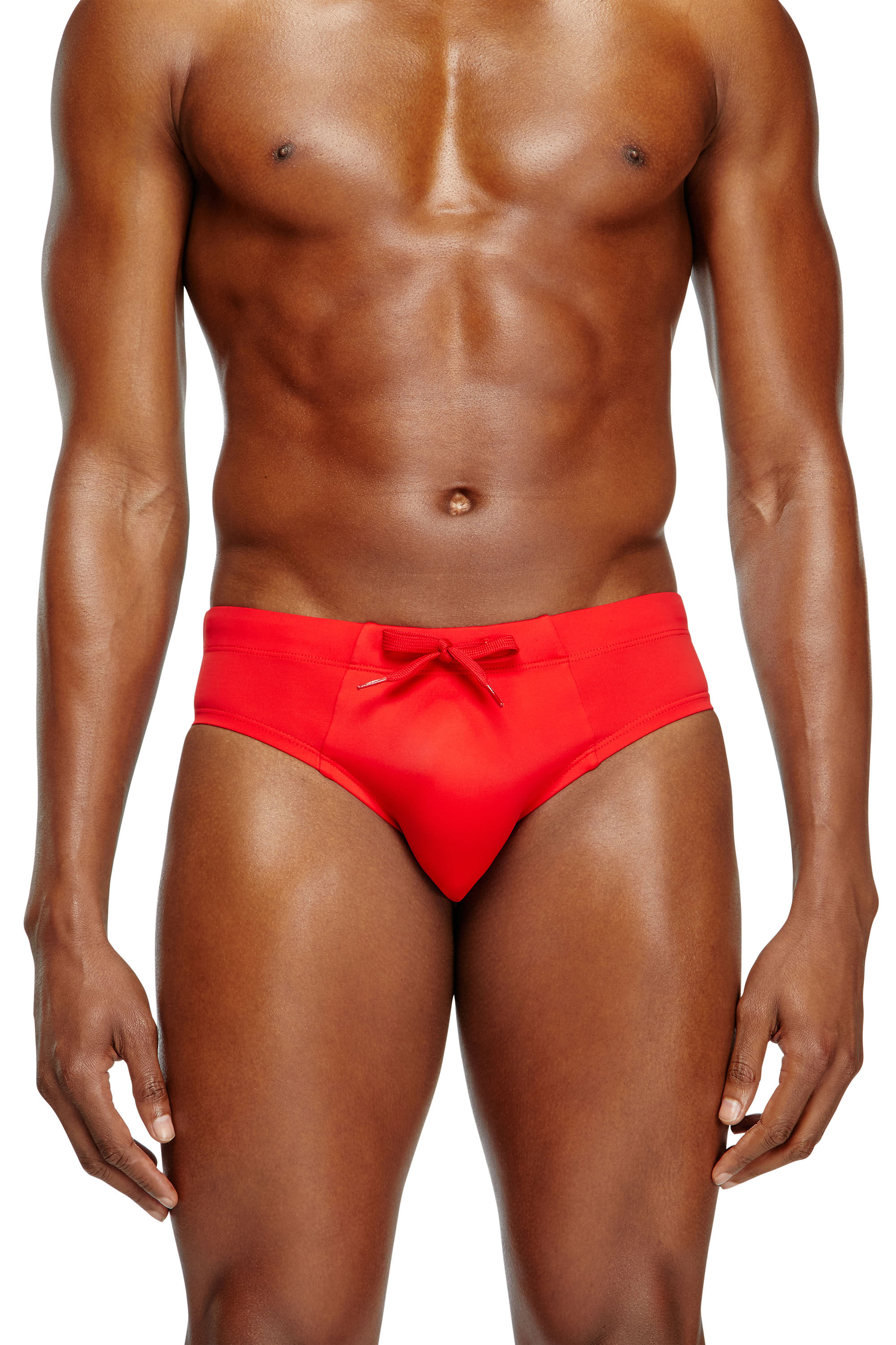 Diesel - ALFIE-D-CORE, Slip de bain avec logo à l'arrière Homme in Rouge - 1