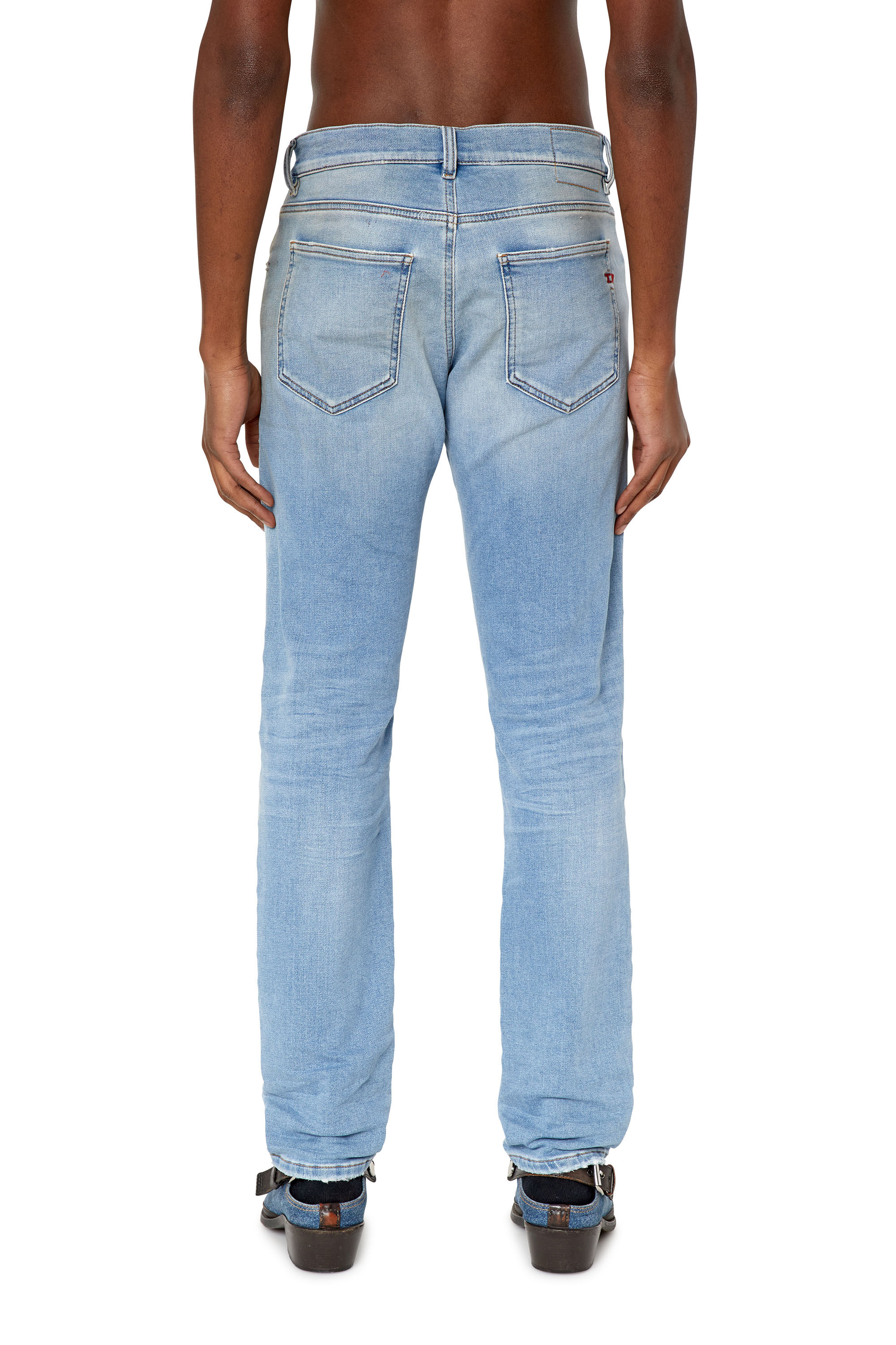 D-STRUKT-Z-T Man: Slim Light blue Jeans | Diesel