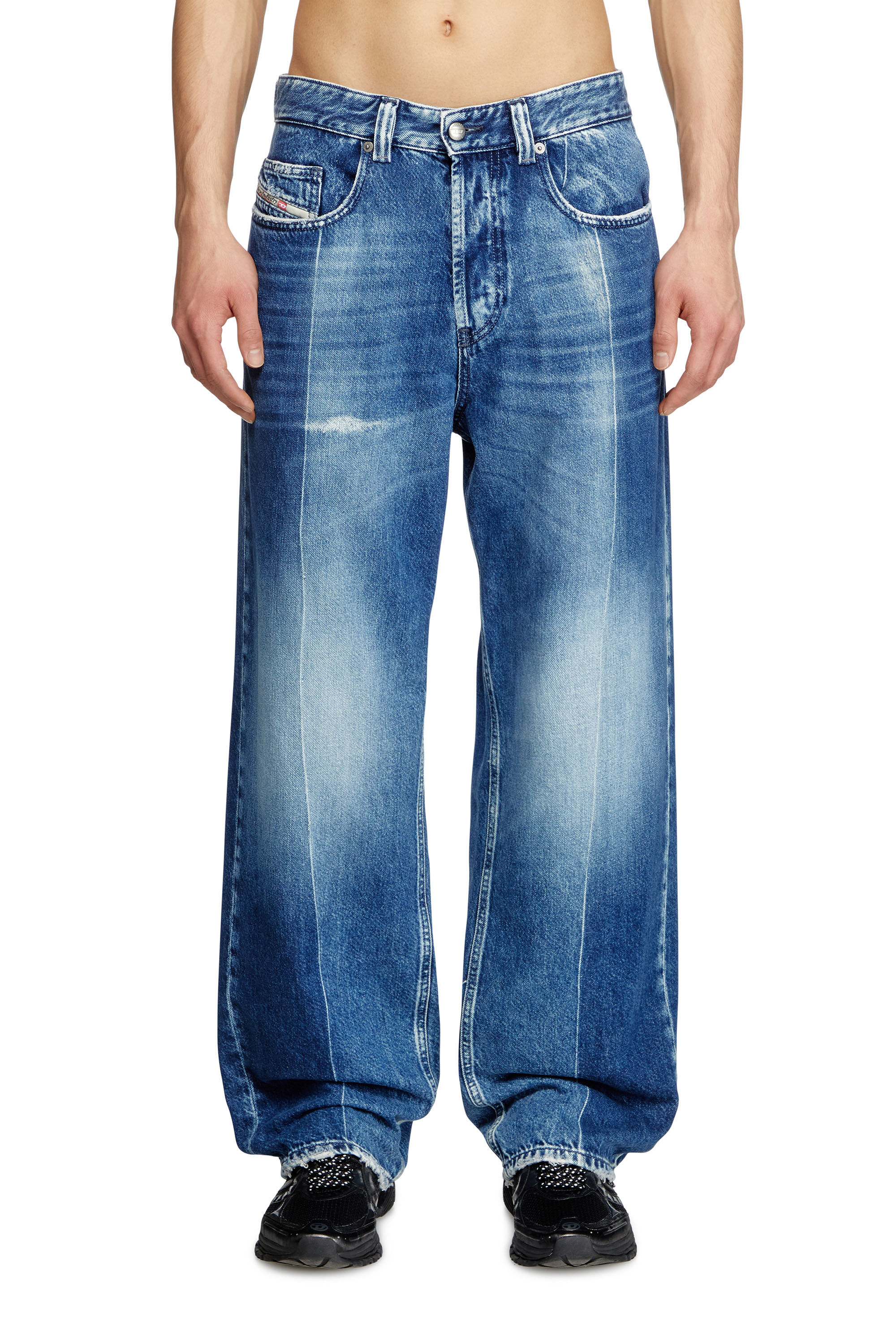 Diesel - Relaxed Jeans 2001 D-Macro 09L48 Homme, Bleu moyen - Image 3