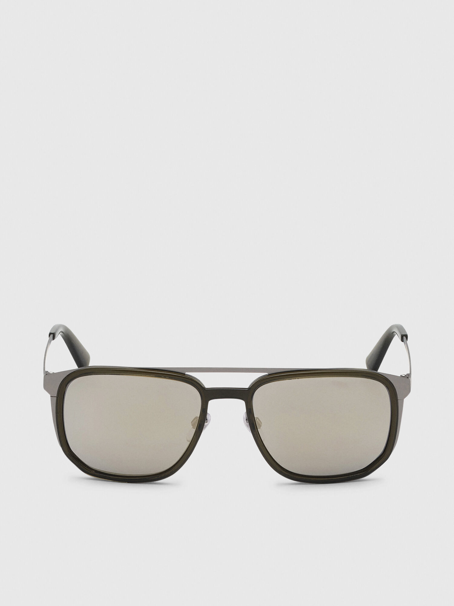 Diesel - DL0294, Lunettes de soleil navigateur en métal et acétate Homme in Vert - 1