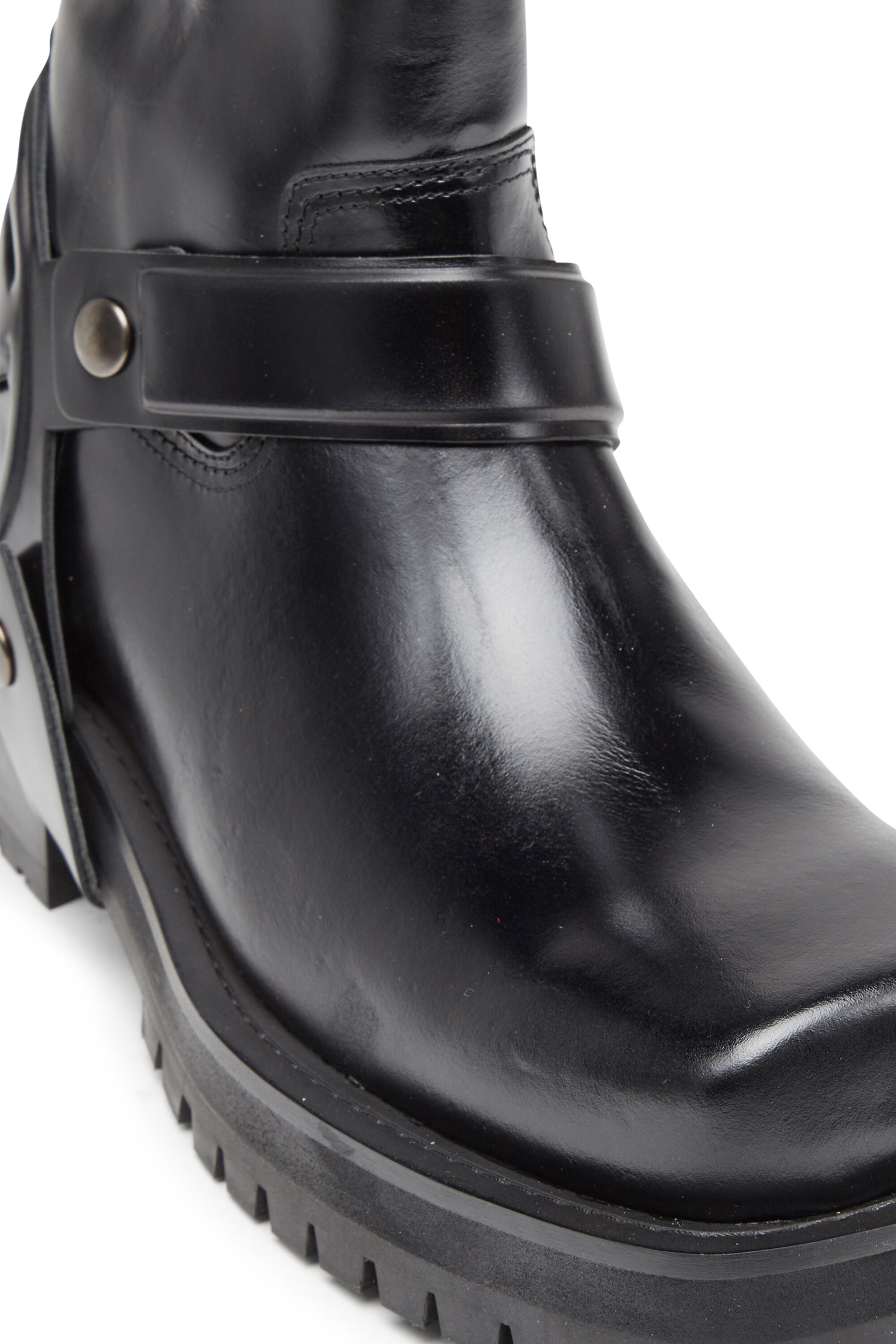 Men's D-Texan-Harness boots in polished leather | Black | Diesel