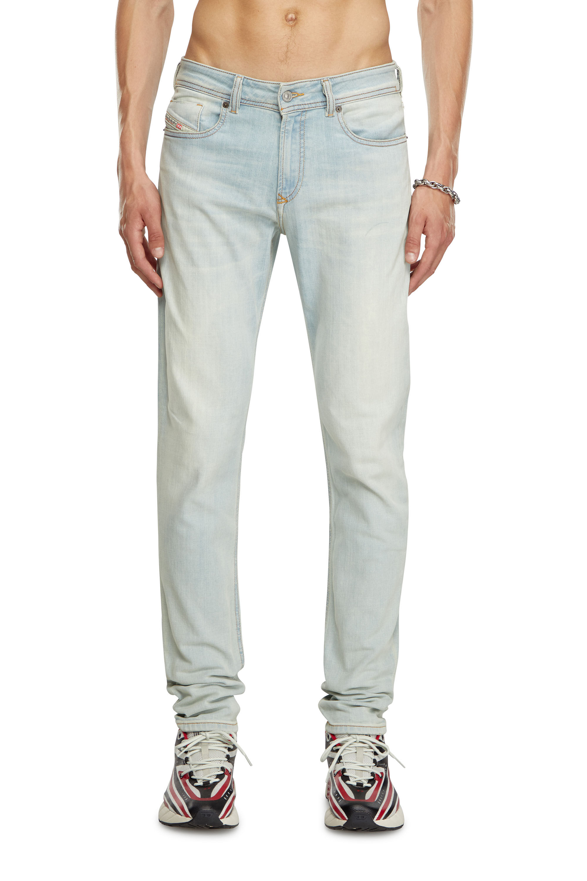 Diesel - Skinny Jeans 1979 Sleenker 09J19 Homme, Bleu Clair - Image 3