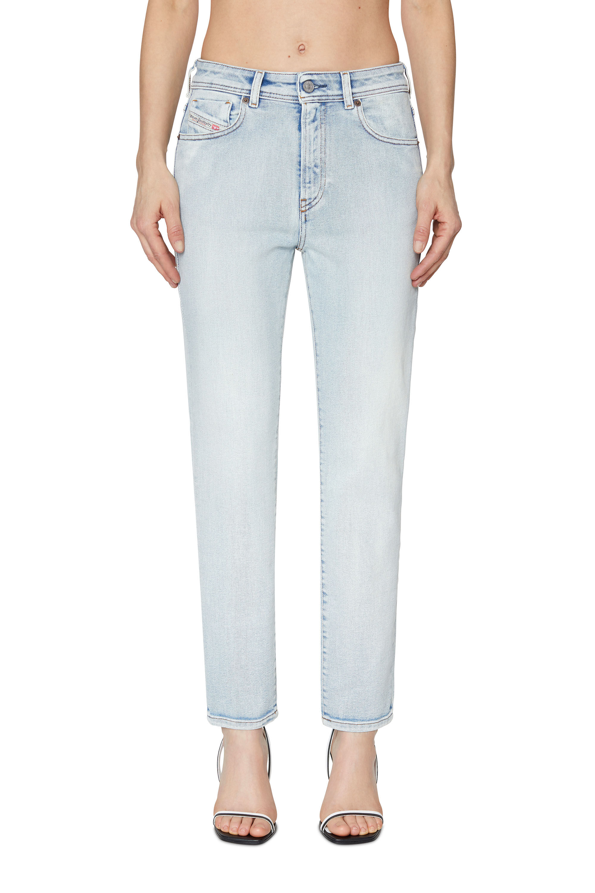 Tapered light wash best sale jeans