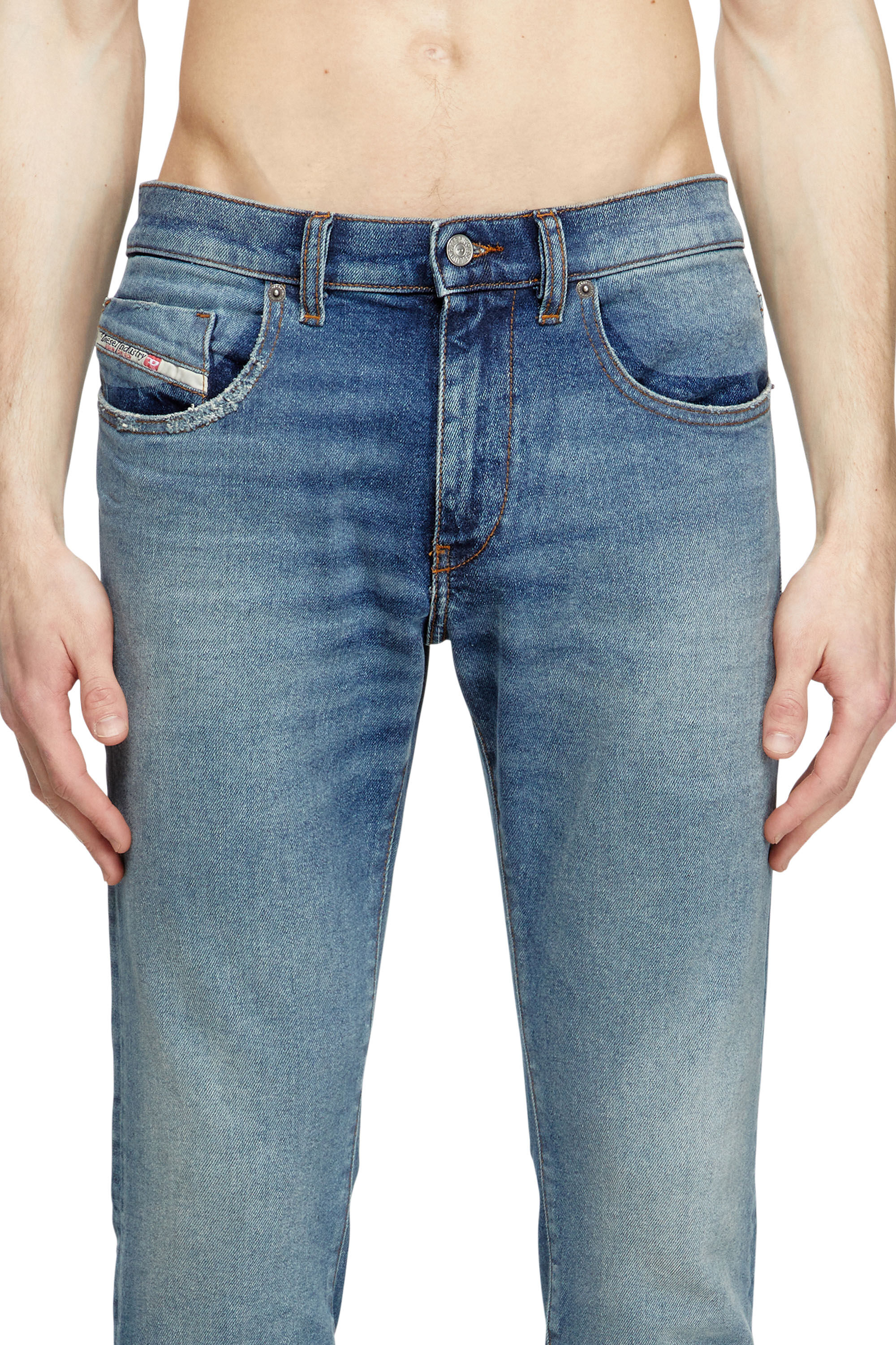 Diesel - Male's Slim Jeans 2019 D-Strukt 0DBEF, Medium Blue - 5