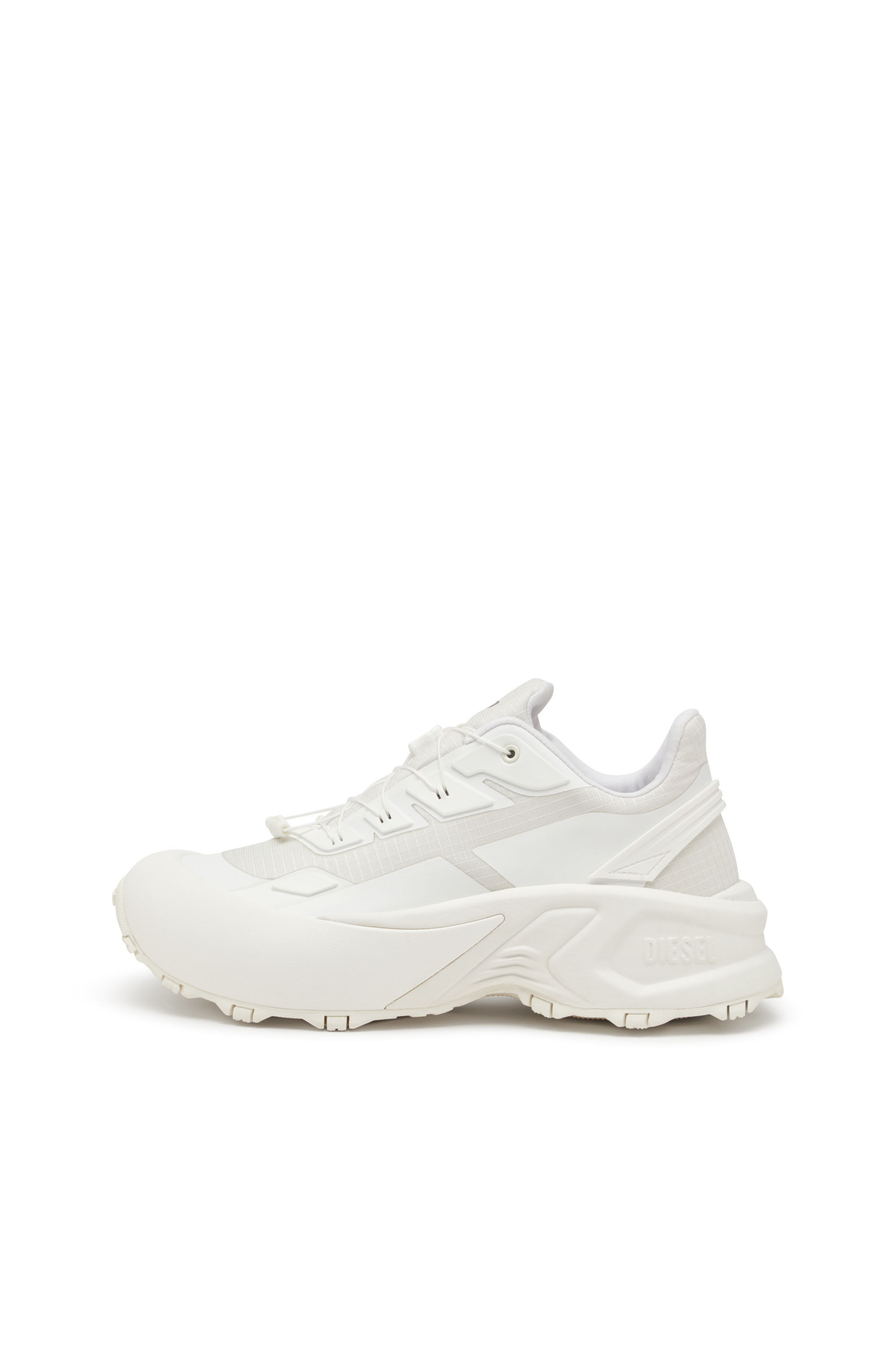 Diesel - D-CAGE RUNNER, Male's D-Cage Runner-Sneakers in TPU-trimmed ripstop in White - 8