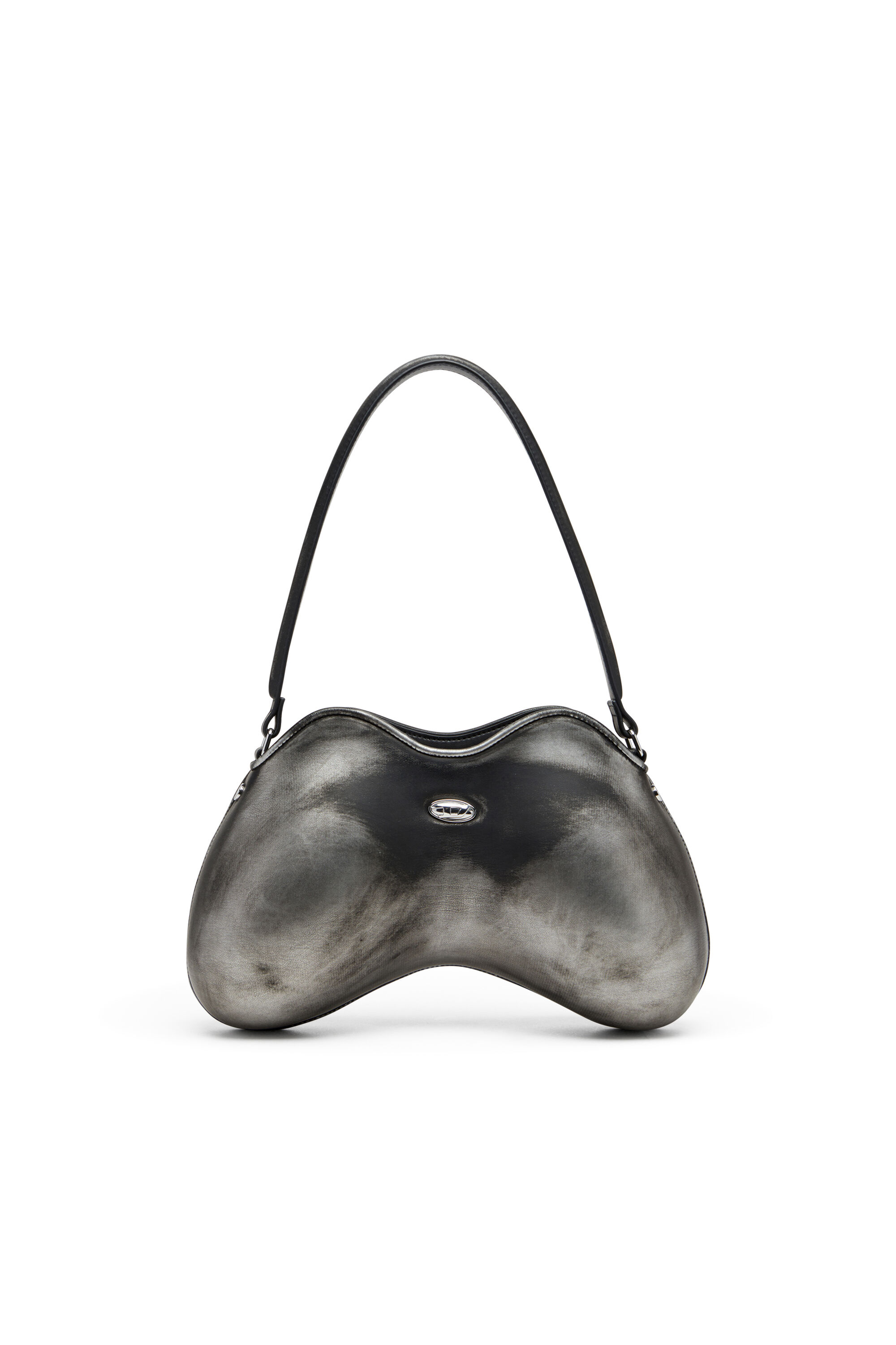 Diesel - DOUBLE-D SHOULDER, Double-D-Sac épaule rigide en PU brossé Femme in Noir - 5