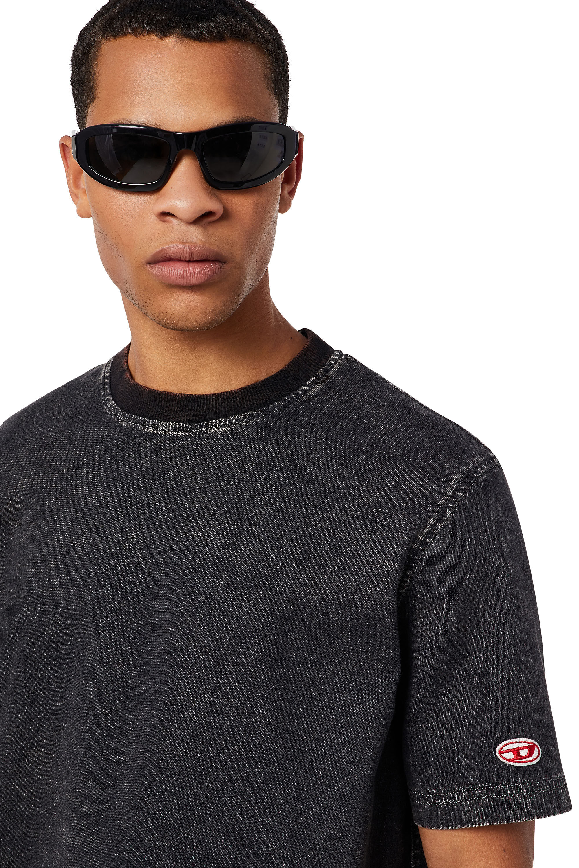 Black denim cheap t shirt