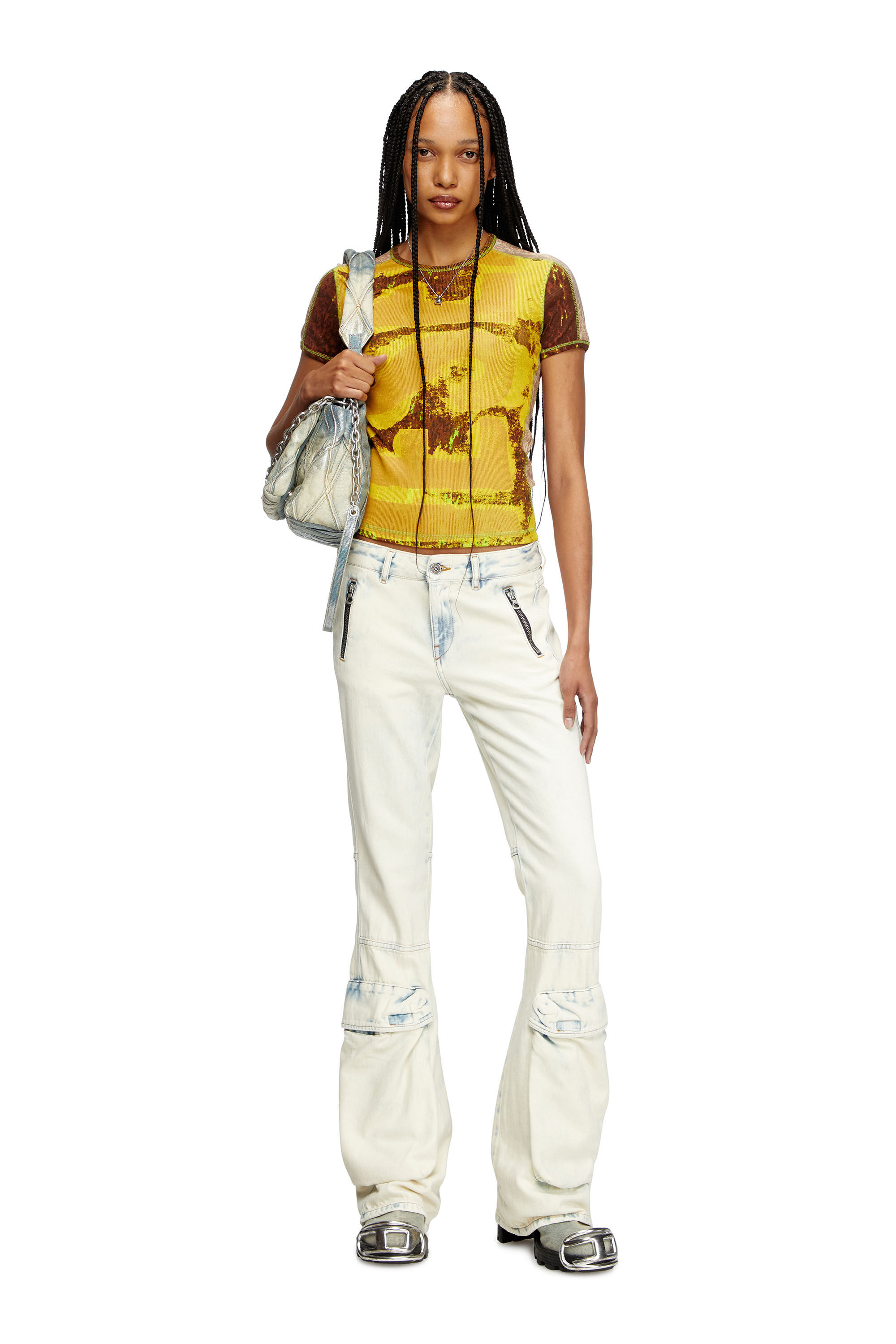 Diesel - Bootcut Jeans D-Poky 0CBCV Femme, Bleu Clair - Image 1