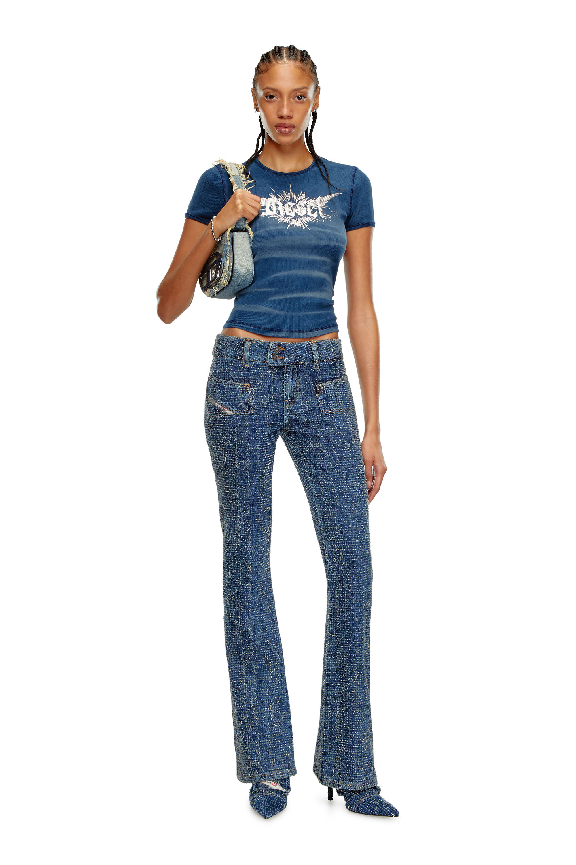 Diesel - Female Bootcut and Flare Jeans D-Ebush 0PGAH, Medium Blue - Image 1