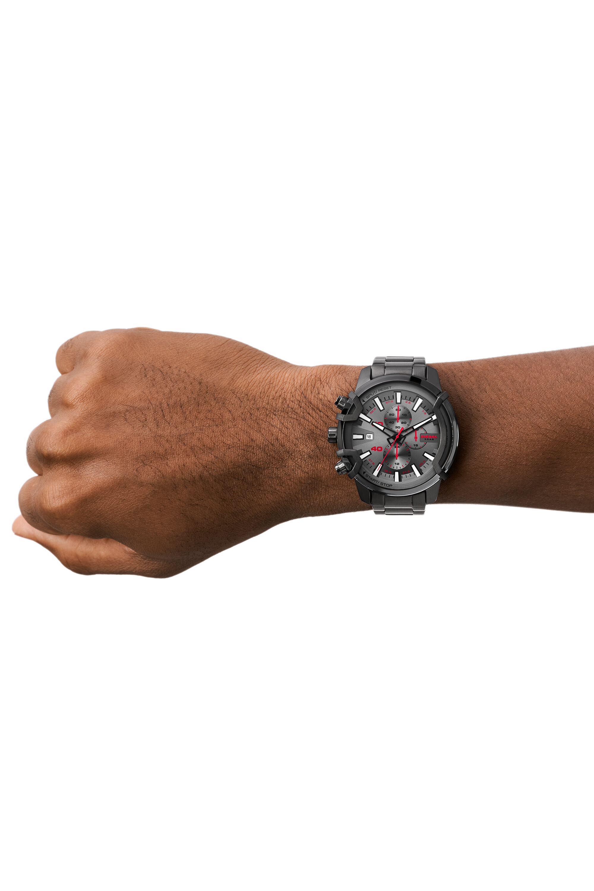 Diesel gunmetal chronograph watch discount
