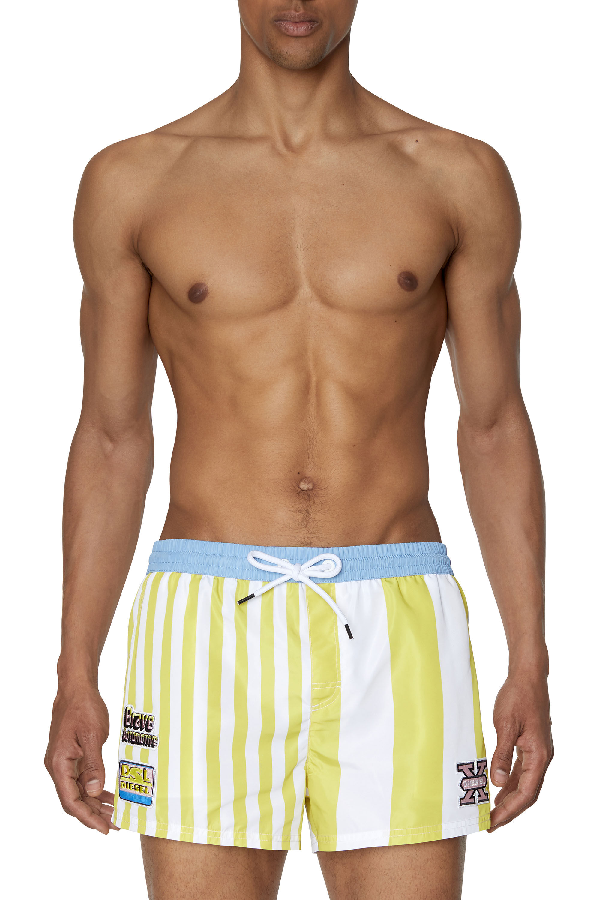 Diesel - BMBX-CAYBAY SHORT CALZONCINI, Green Fluo - Image 1