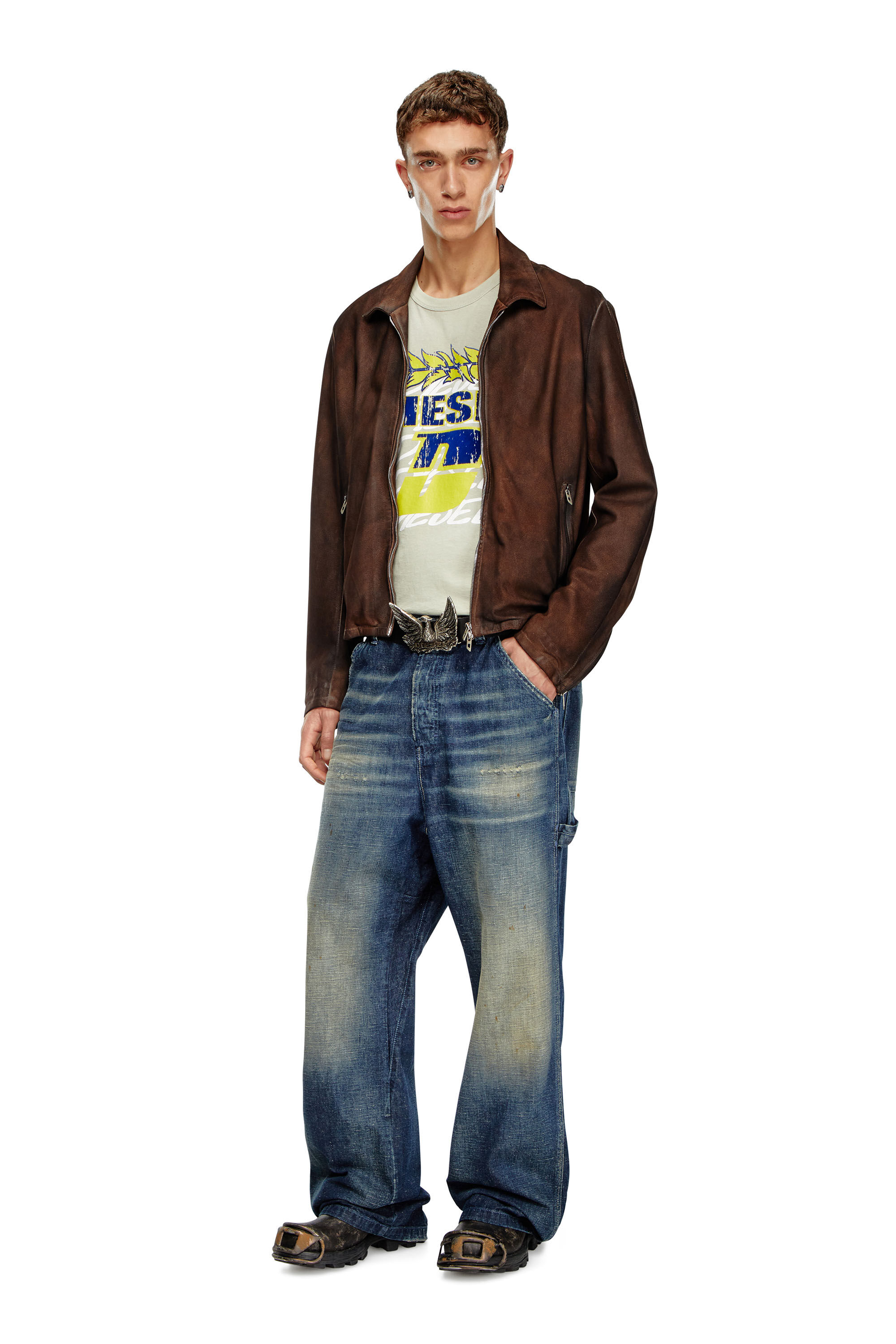 Diesel - Male Straight Jeans D-Livery 09J91, Dark Blue - Image 1