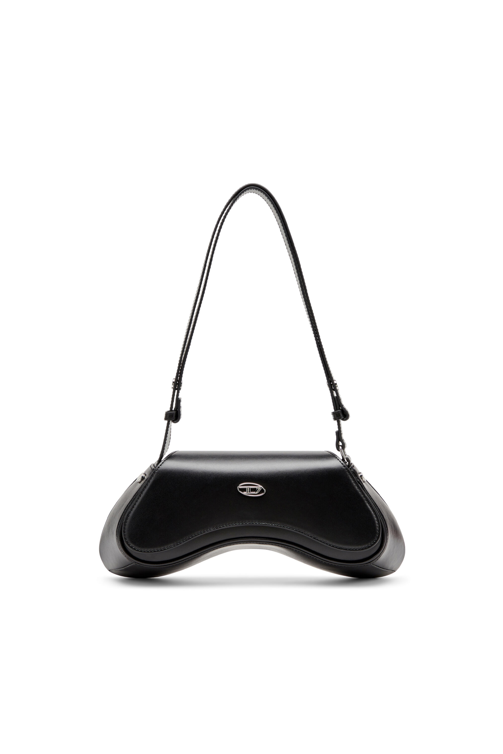 Diesel - PLAY CROSSBODY, Play-Sac à bandoulière en cuir semi-brillant Femme in Noir - 1