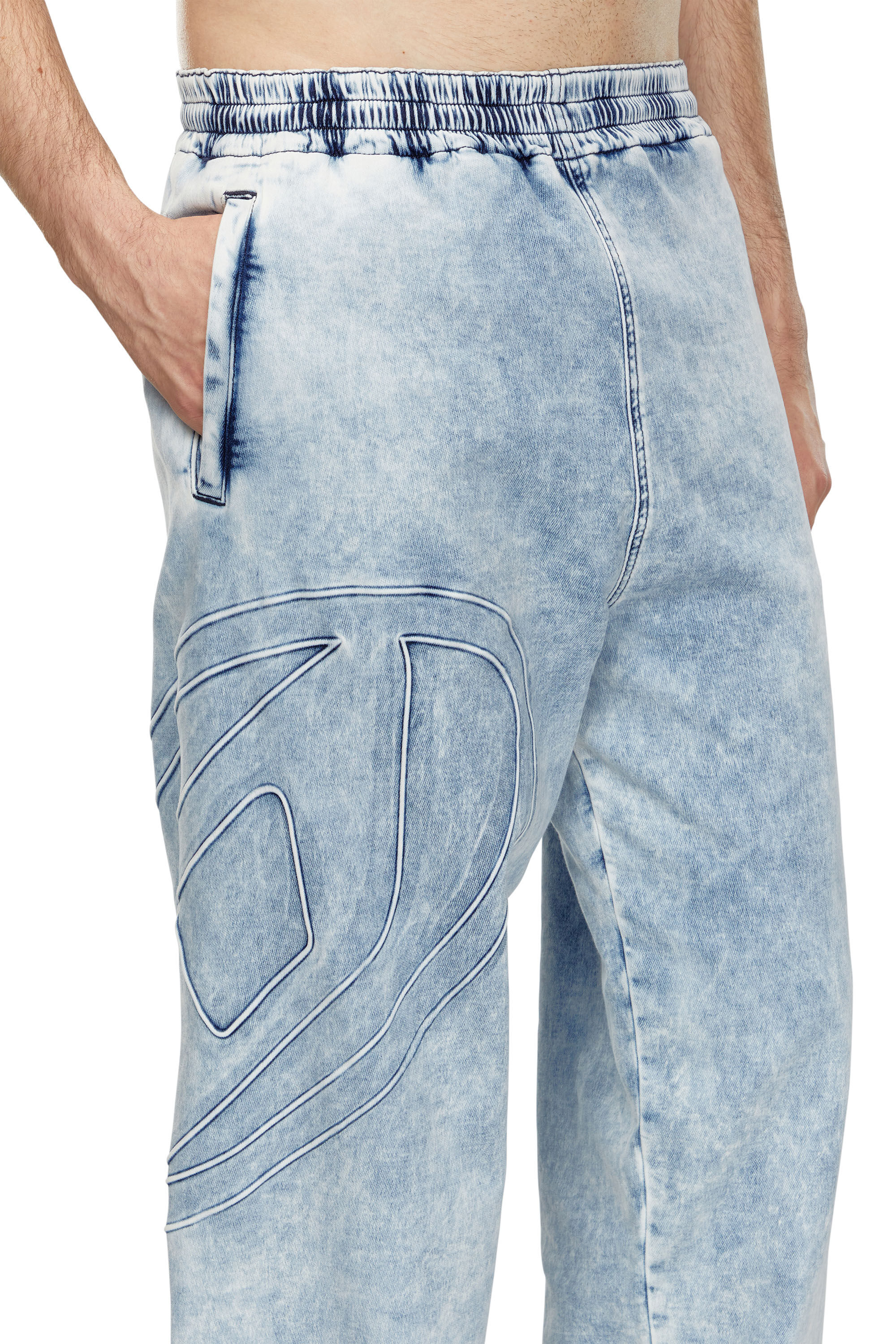 Diesel - Mixte Tapered D-Lab Track Denim 0CBDN, Bleu Clair - Image 4