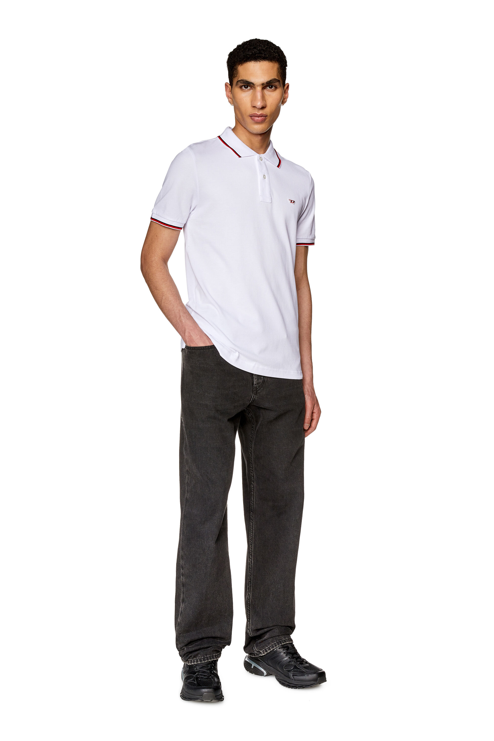 Diesel white deals polo shirt
