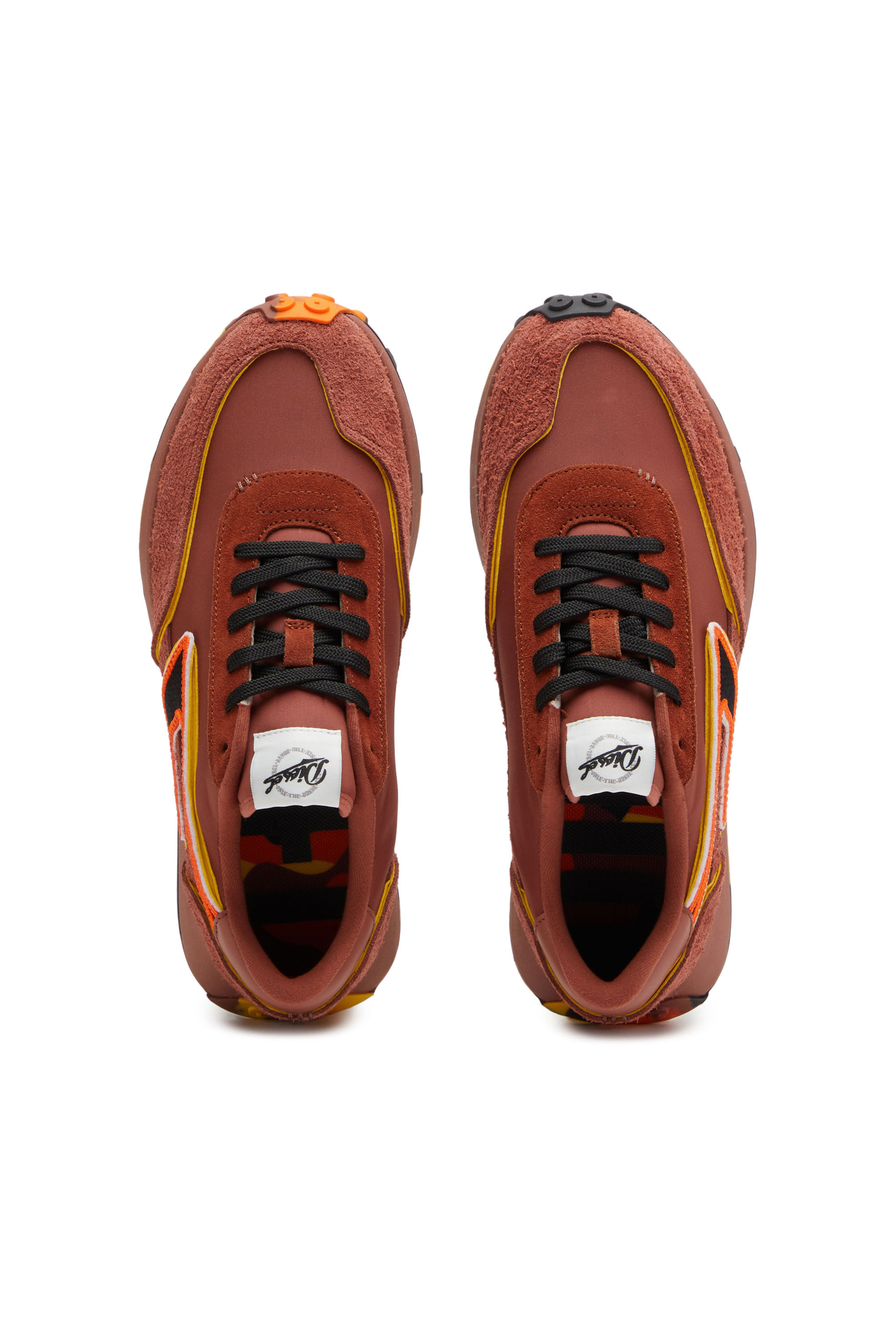 Diesel - S-RACER LC W, Female's S-Racer Lc W - Low-top sneakers in nylon and suede in Brown - 4