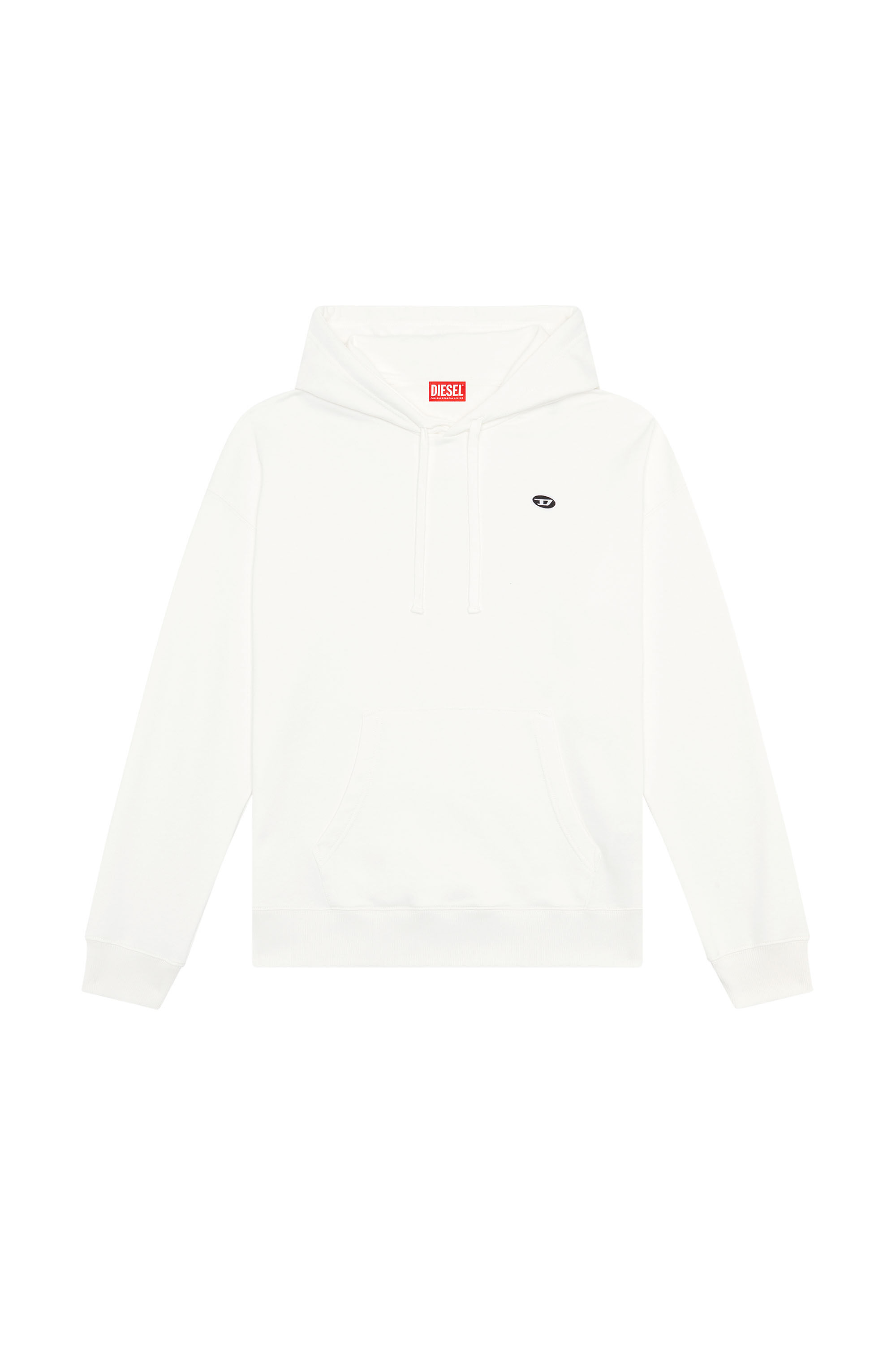 Diesel - F-REGGY-HOOD-DOVAL-PJ, Sweat-shirt à capuche avec empiècement oval D Femme in Blanc - 2