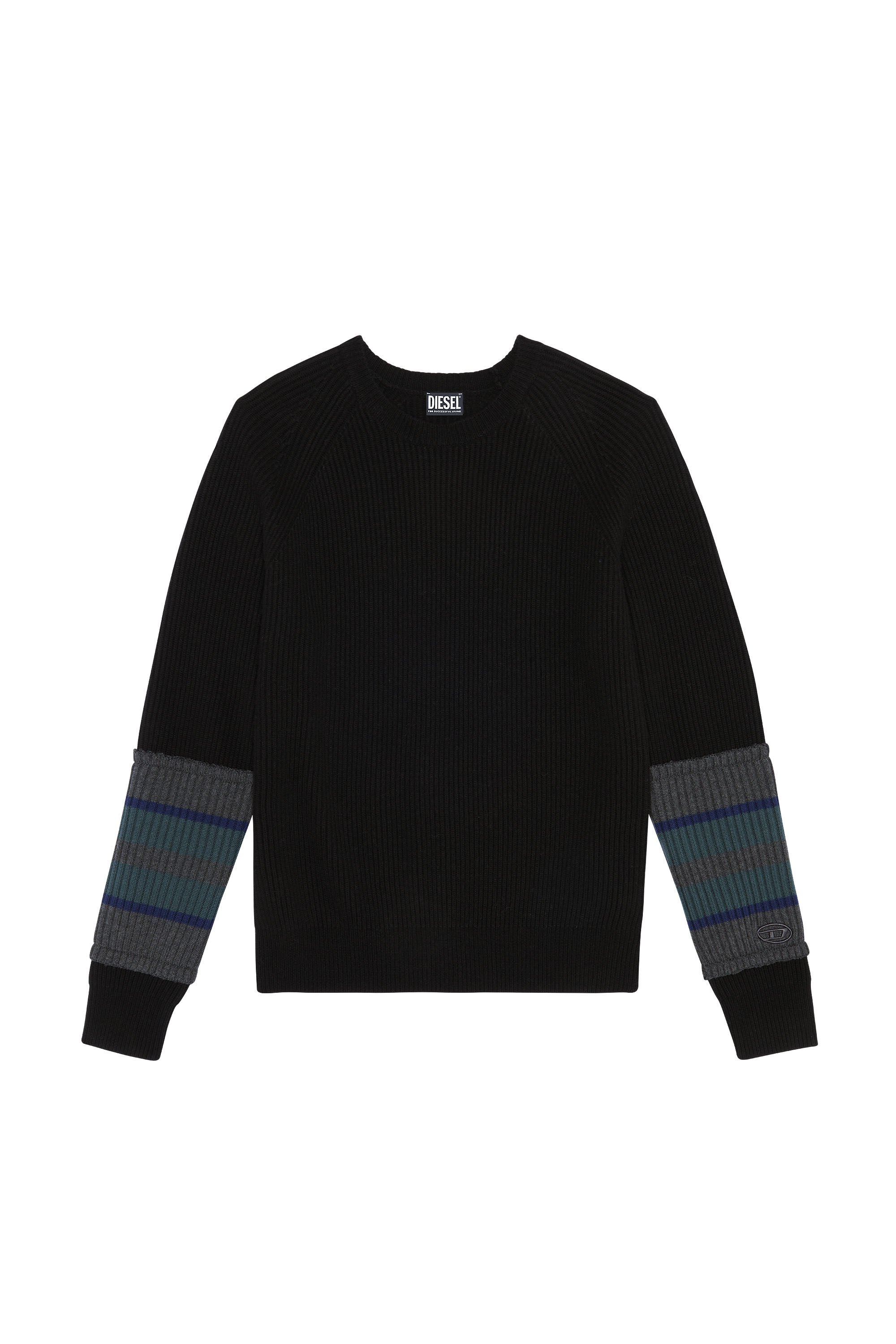 K-LIFF Man: Wool jumper with striped overlays | Diesel