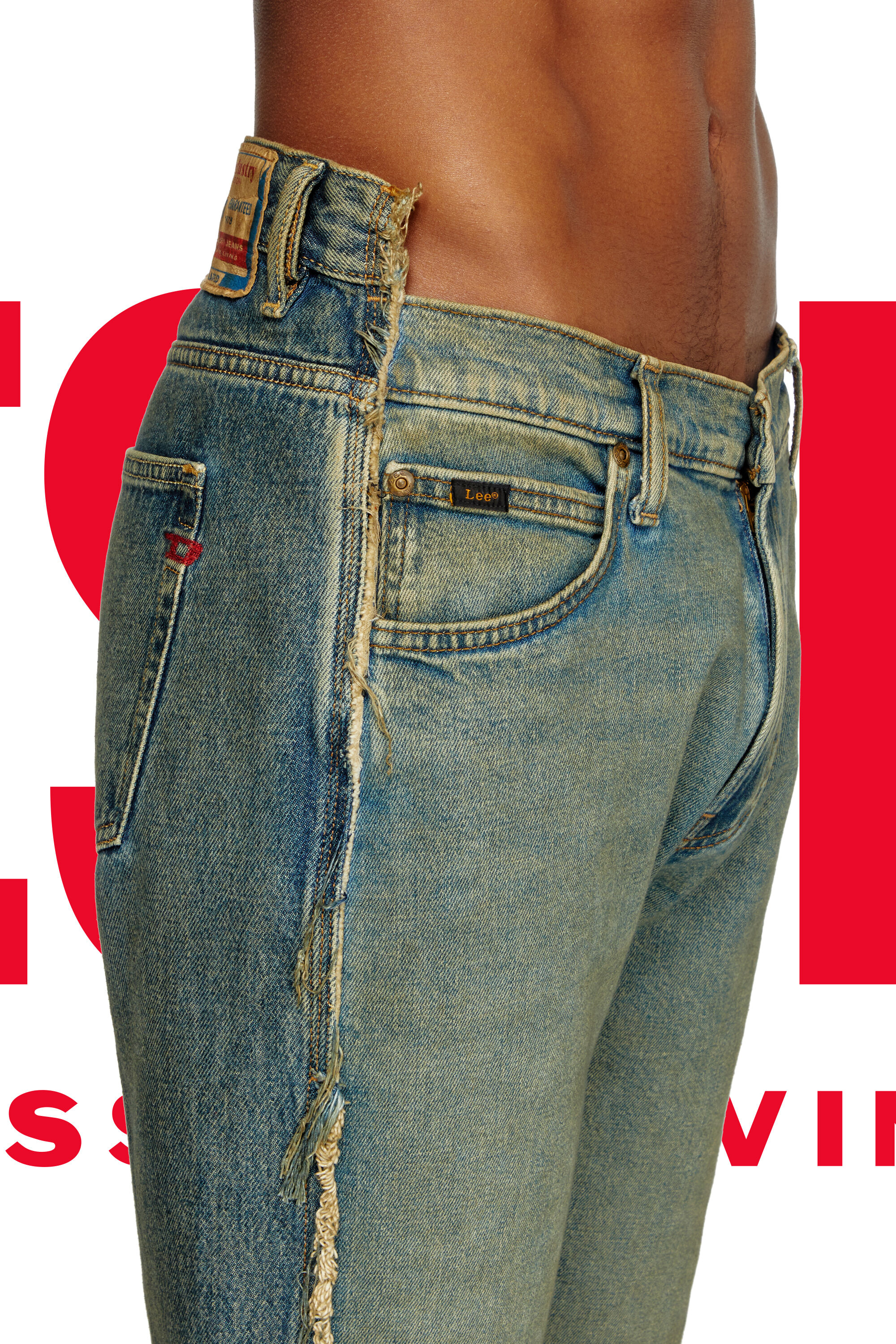 Diesel - Regular Jeans Dieseloves 04 09M98 Homme, Bleu Foncé - Image 2
