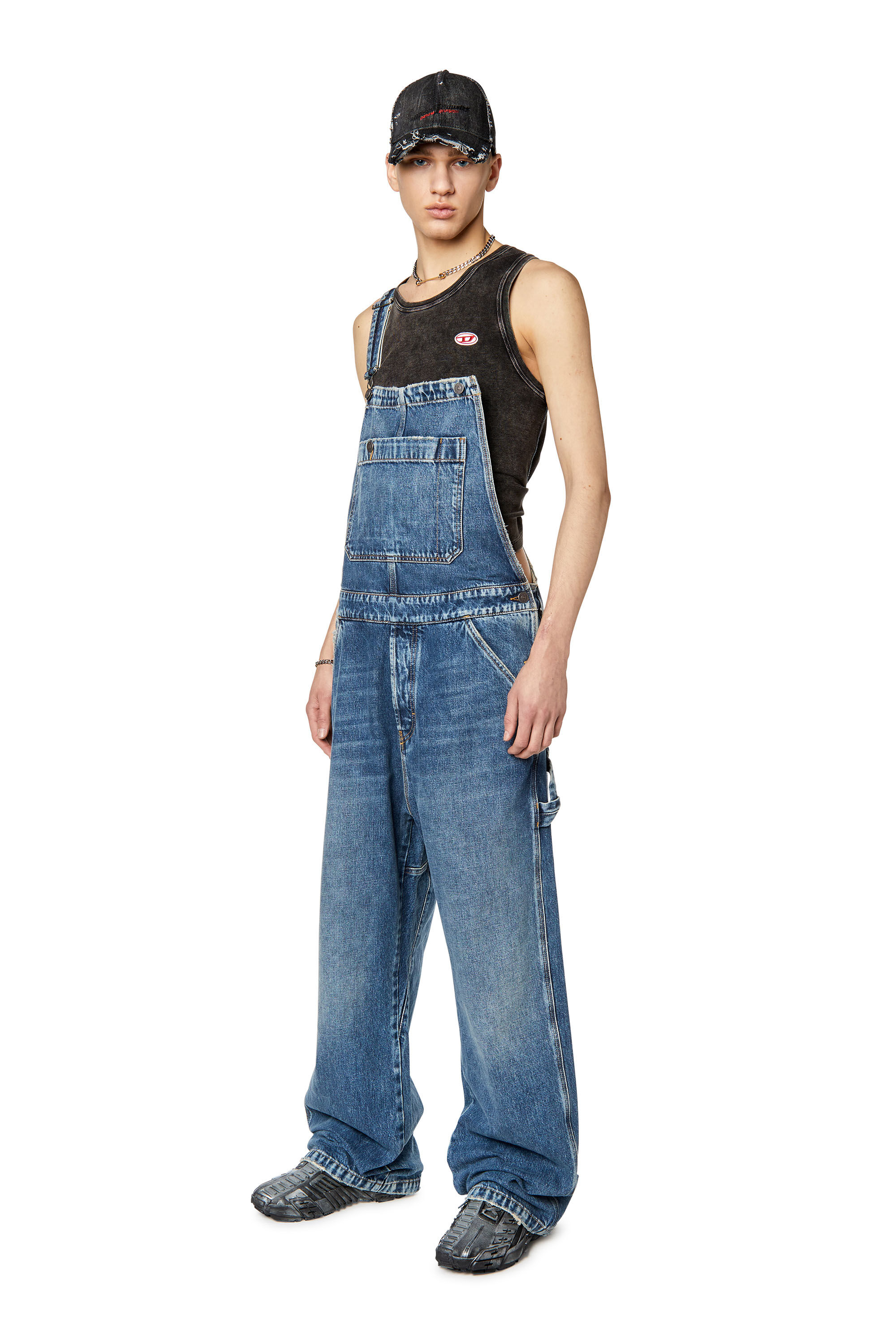 Mens designer denim overalls discount