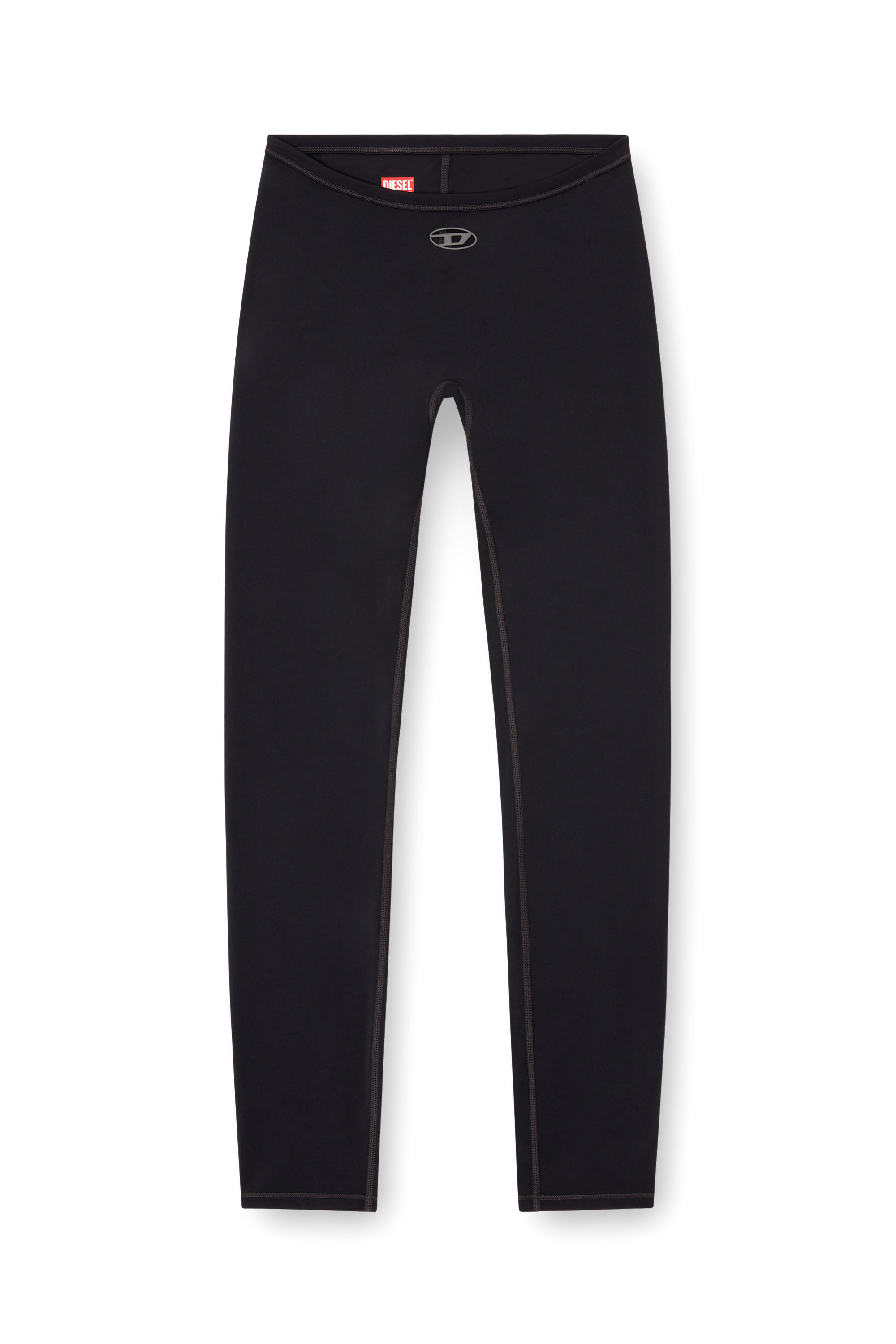 Diesel - MINA-UTLT, Legging en nylon stretch Femme in Noir - 1