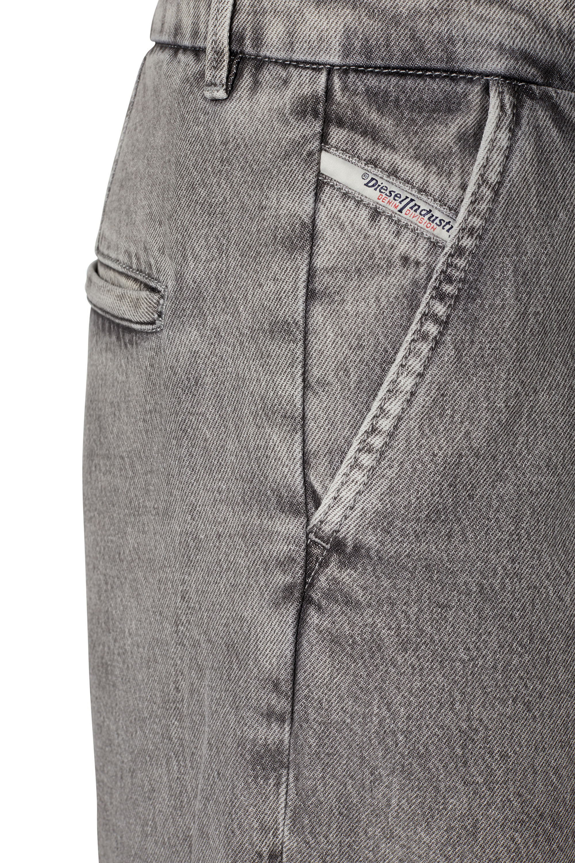 Diesel - D-Chino-Work 0IEAA Straight Jeans, Gris Clair - Image 6