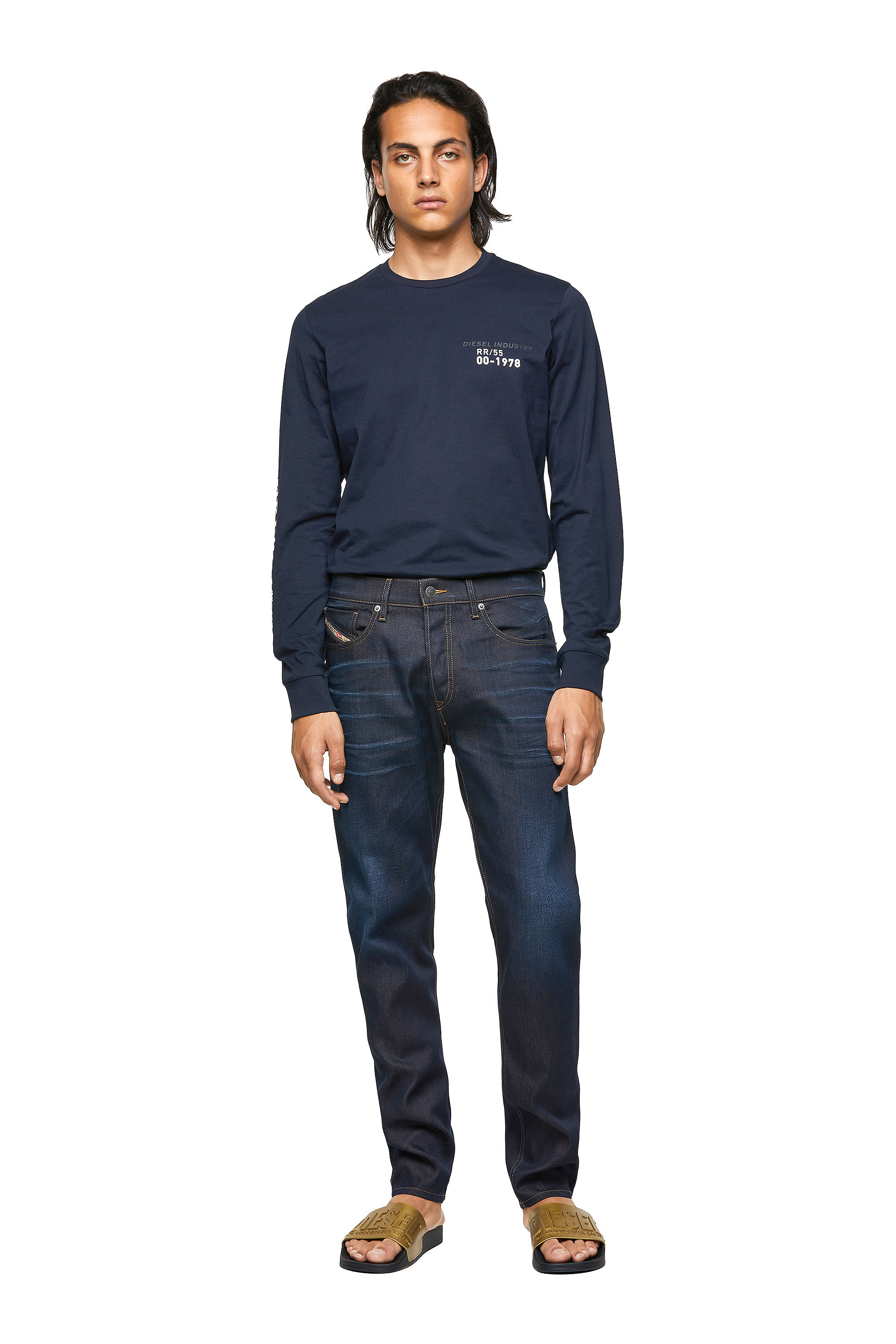 Diesel - 2005 D-FINING 09A45 Tapered Jeans, Dark Blue - Image 1