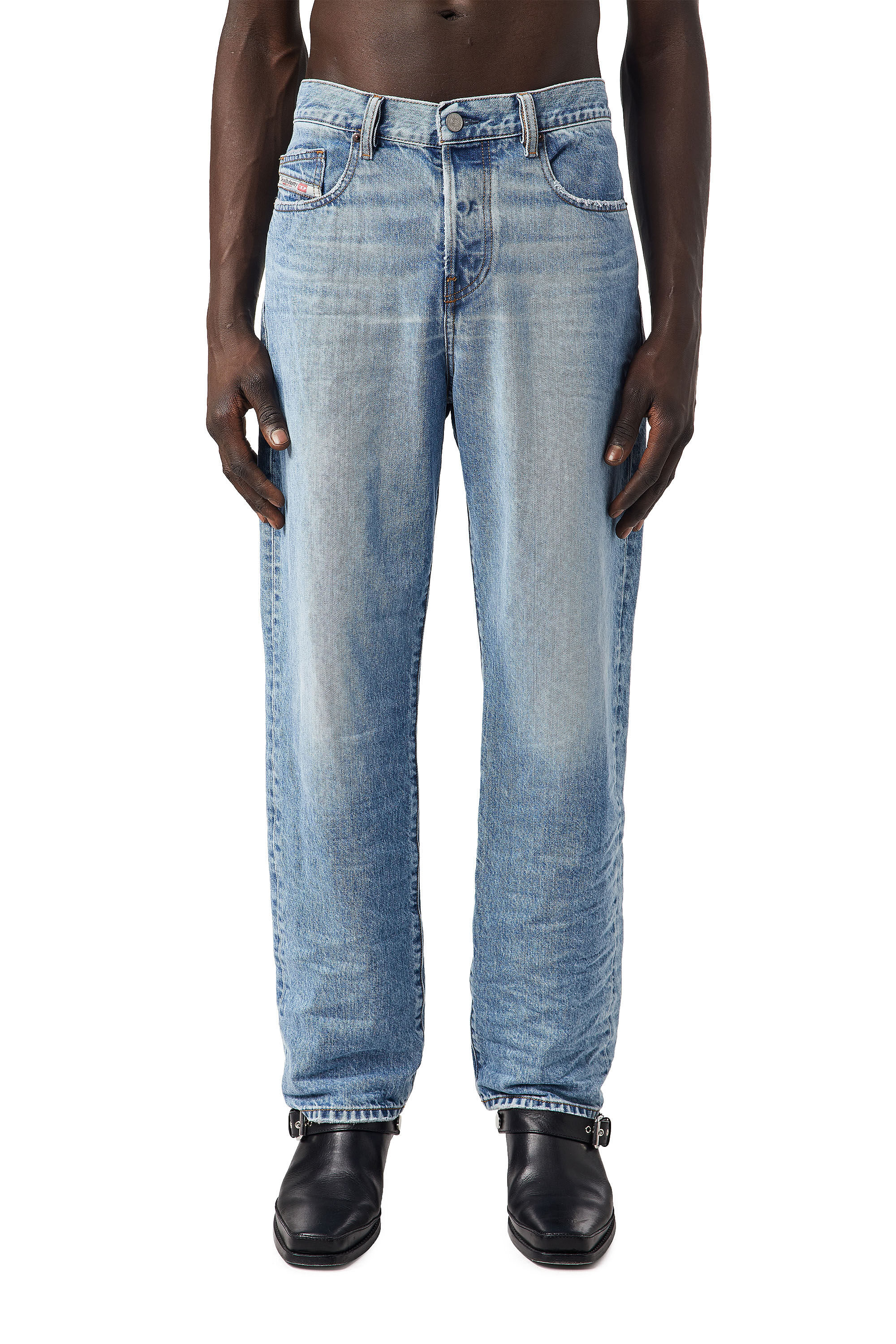 Diesel - 2020 D-Viker 09C66 Straight Jeans, Light Blue - Image 1
