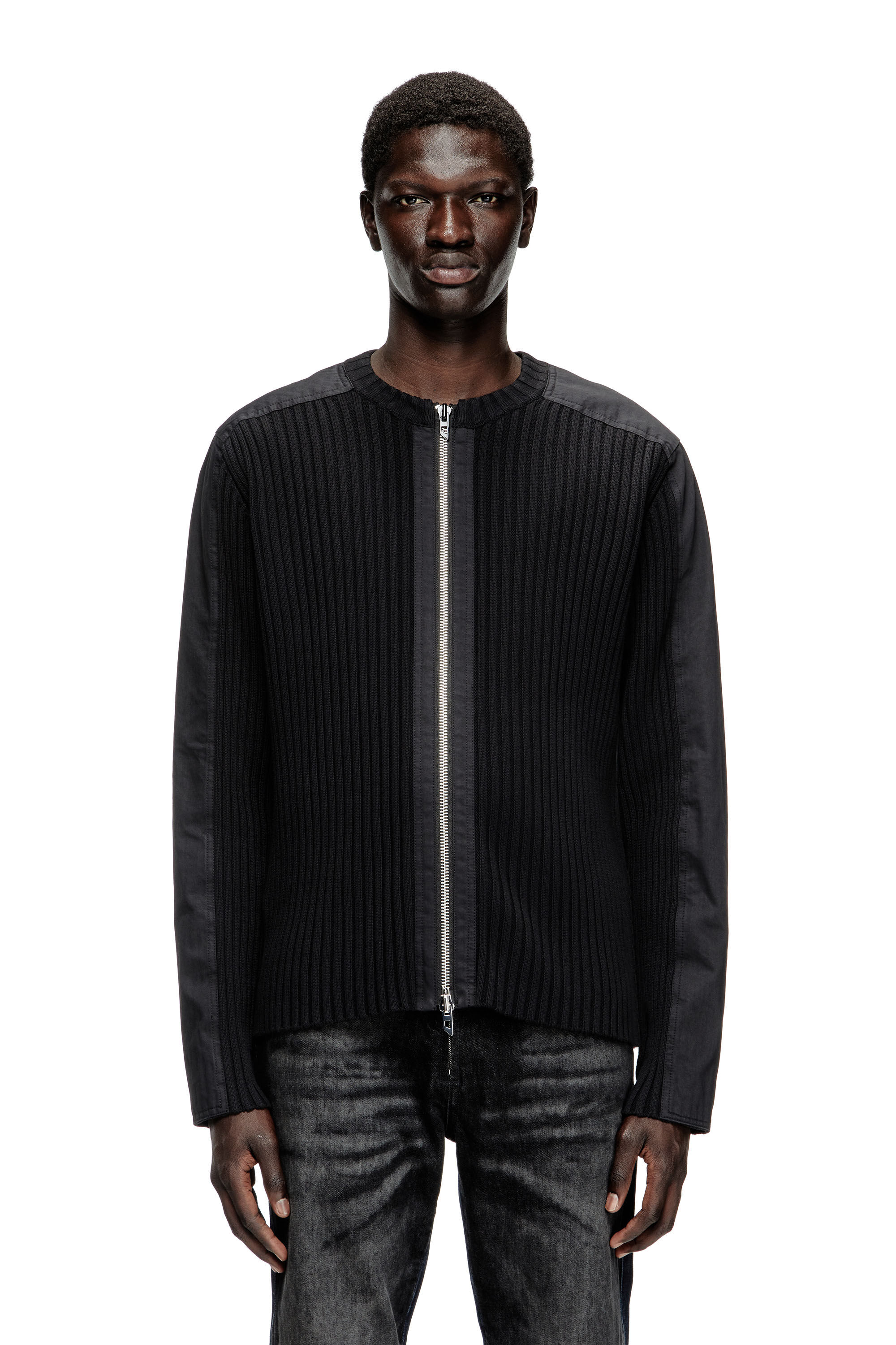 Diesel - K-MATTY, Cardigan zippé avec empiècements utilitaires Homme in ToBeDefined - 3