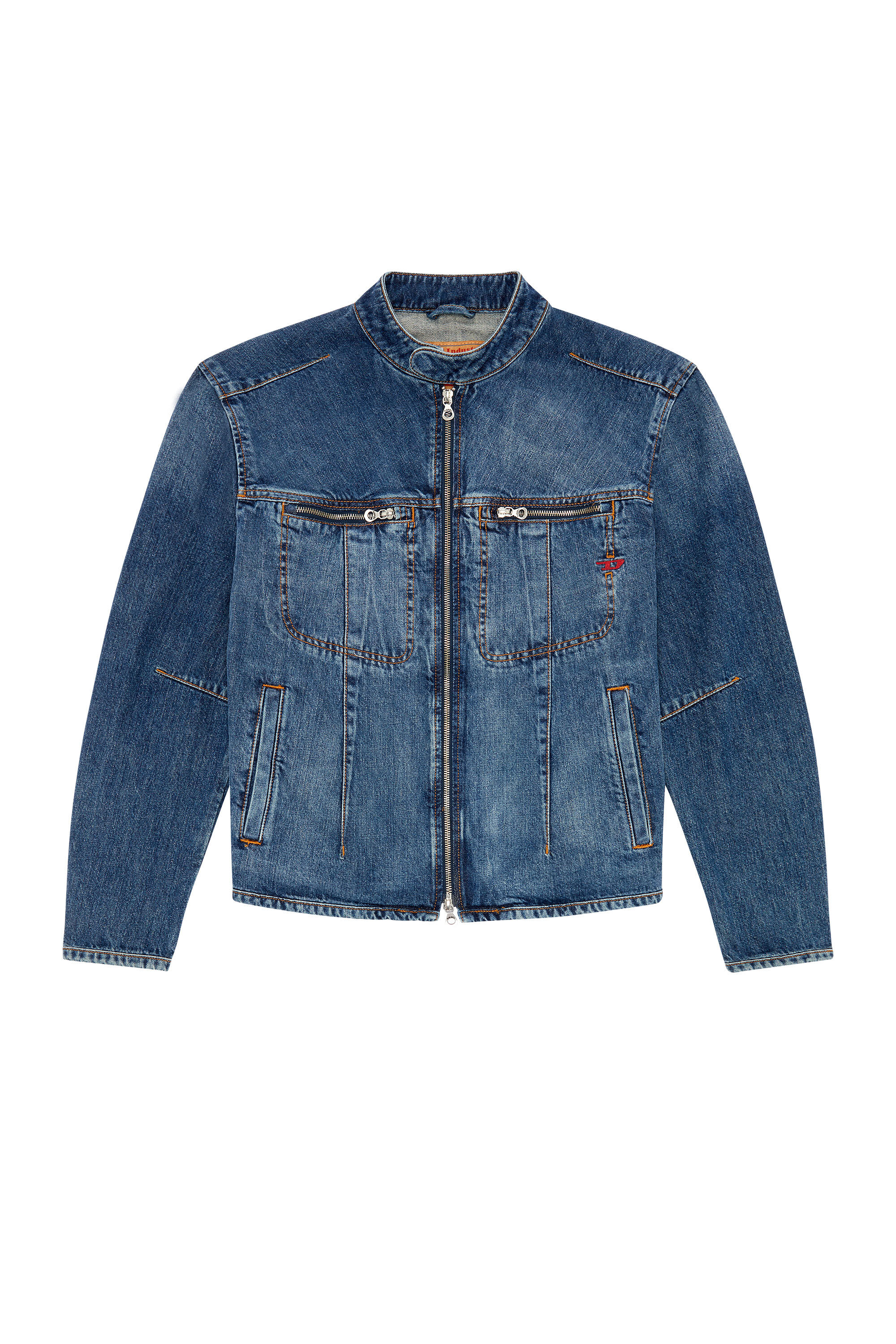 Men's Zip denim jacket | Blue | Diesel