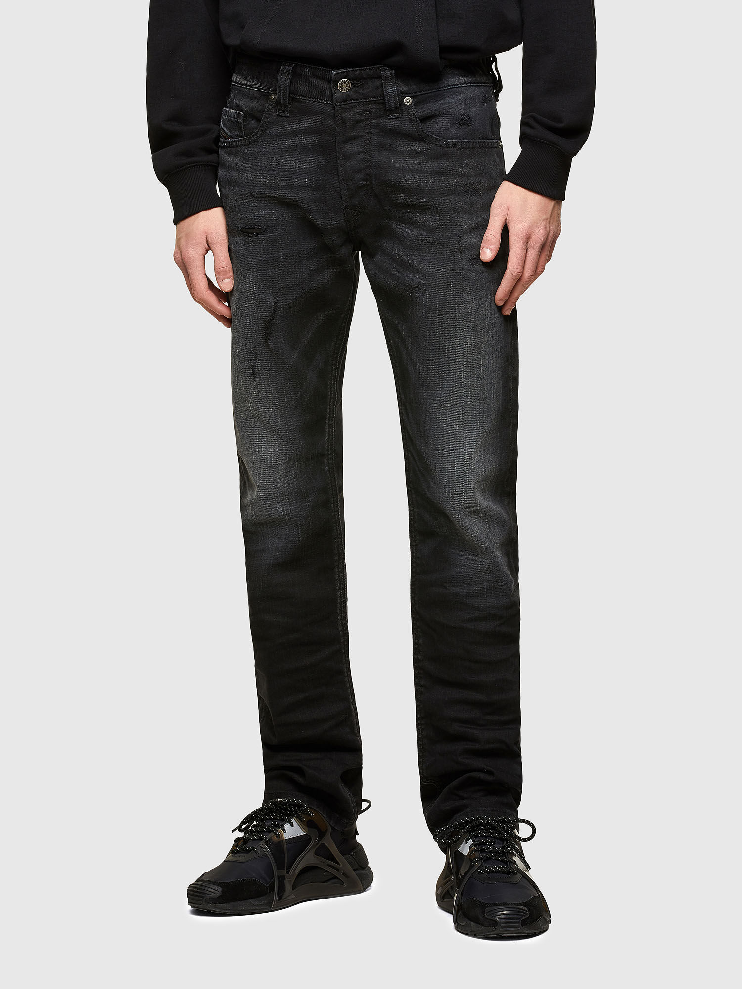 Safado CN059 Homme Jeans Straight Noir Gris fonc Diesel