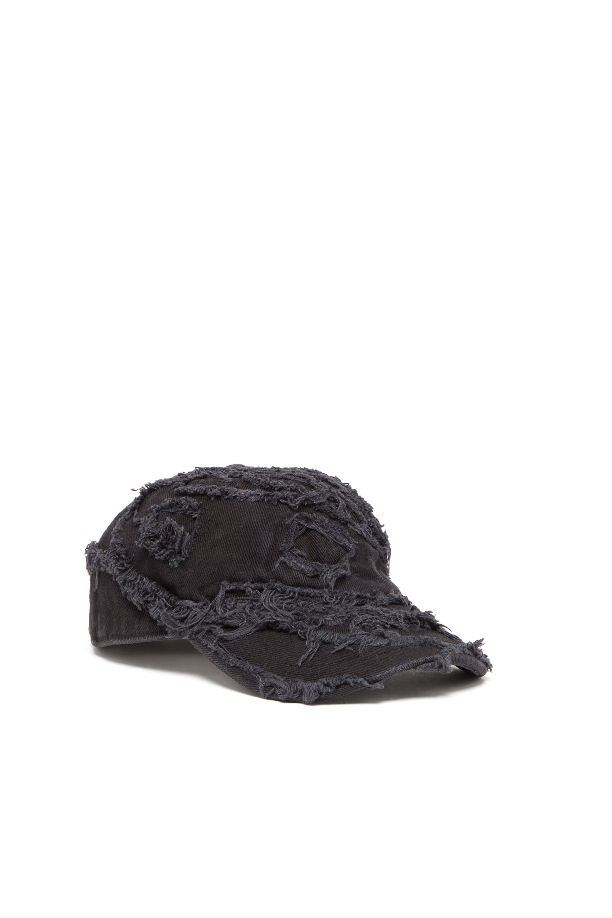Diesel - C-OBIS, Male's Baseball cap with frayed oval D logo in Black - 1