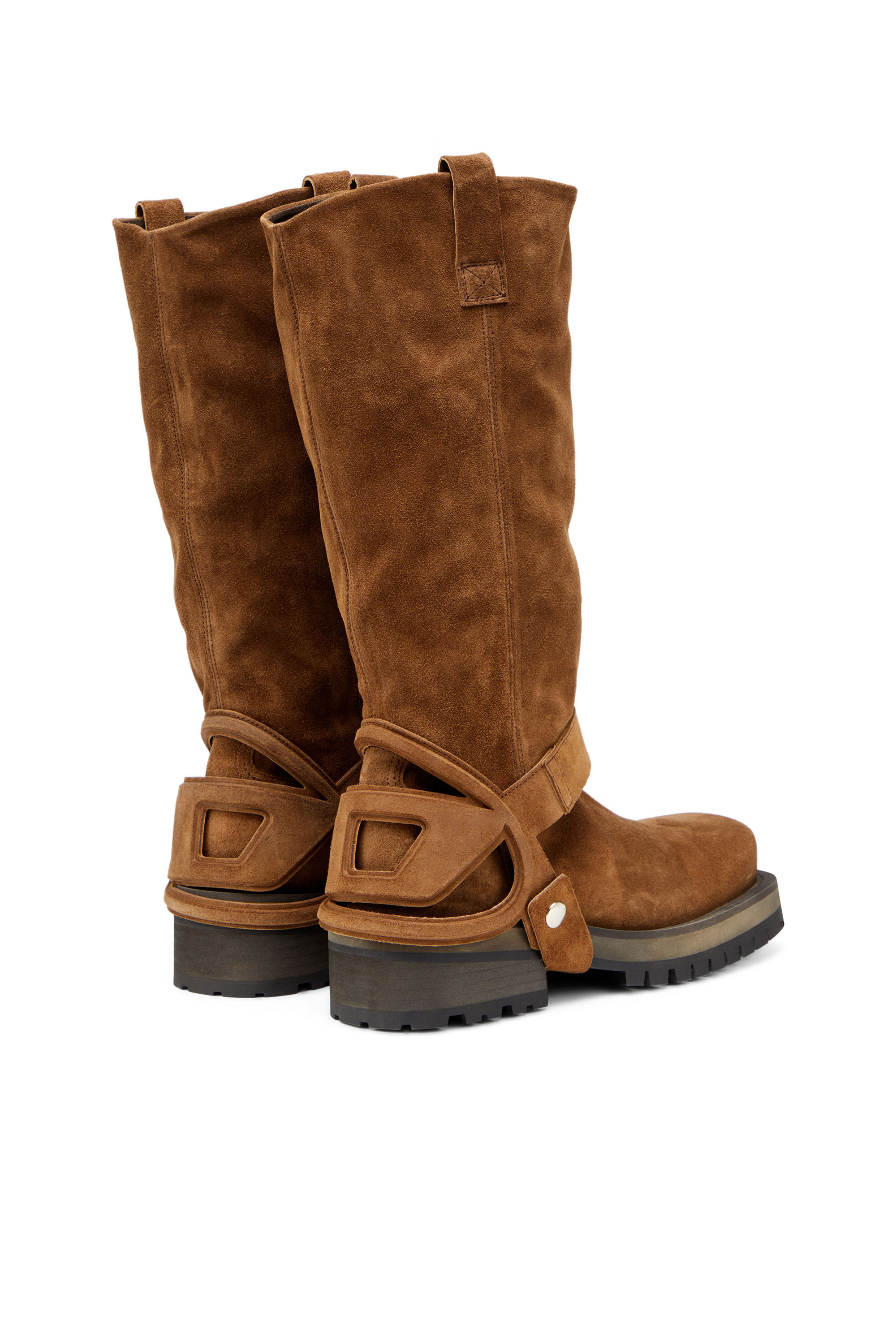Diesel - D-TEXAN 2IN1 CH, Female's D-Texan-High and low Texan biker boot in Brown - 3