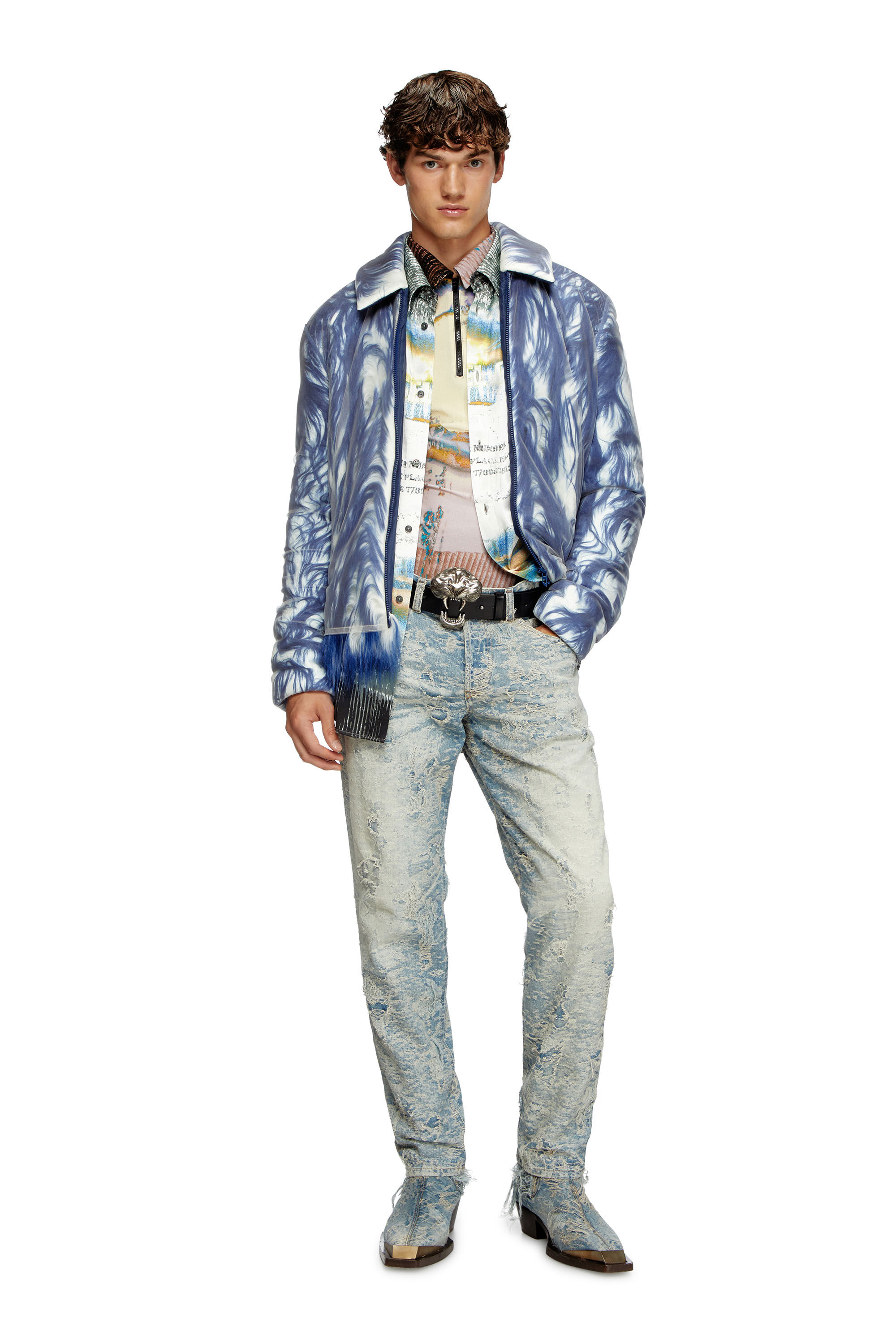 Diesel - Regular Jeans 2023 D-Finitive 007Z7 Homme, Bleu Clair - Image 1