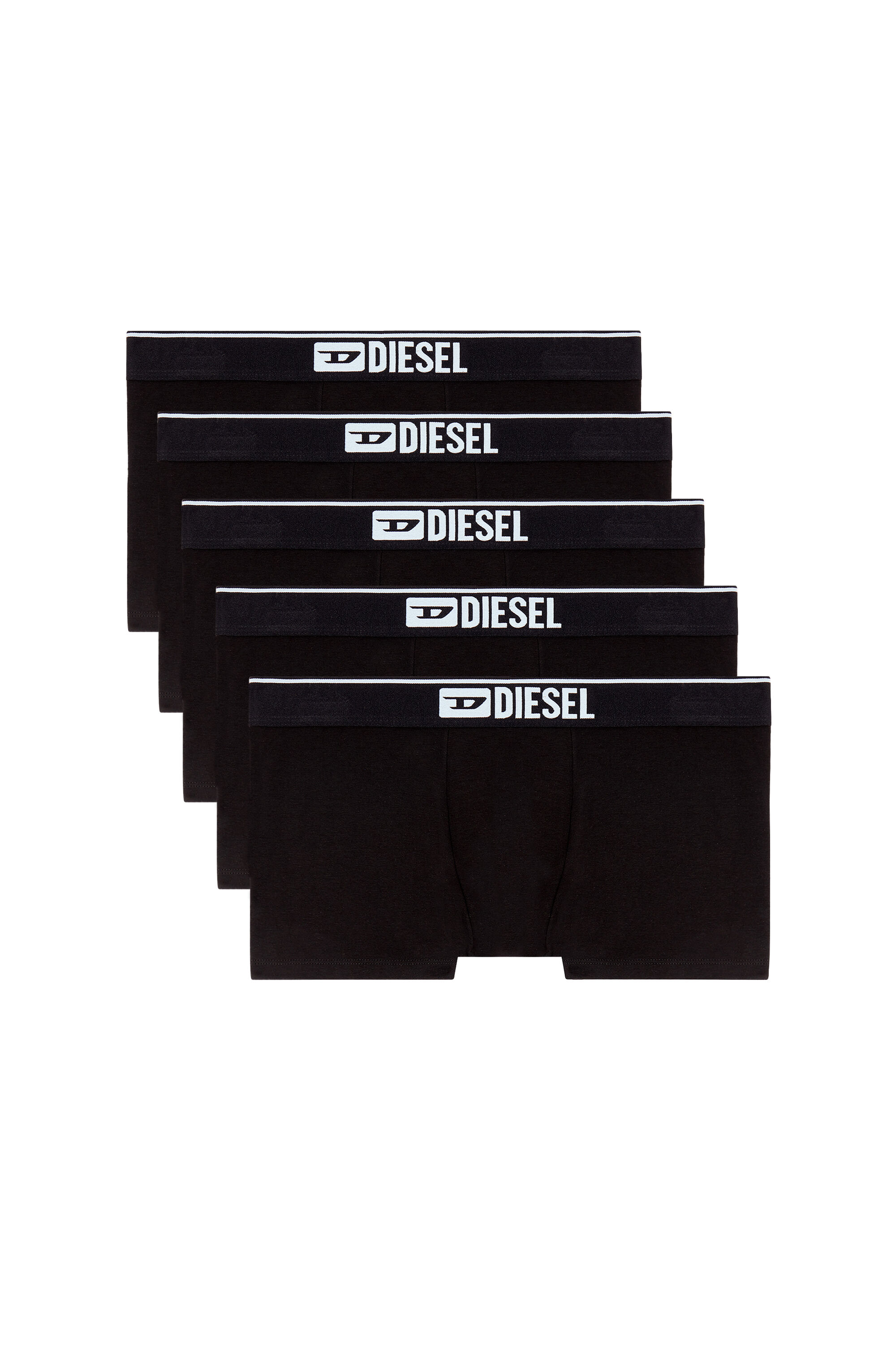 Diesel - UMBX-DAMIENFIVEPACK, Lot de cinq boxers couleur unie Homme in Noir - 3